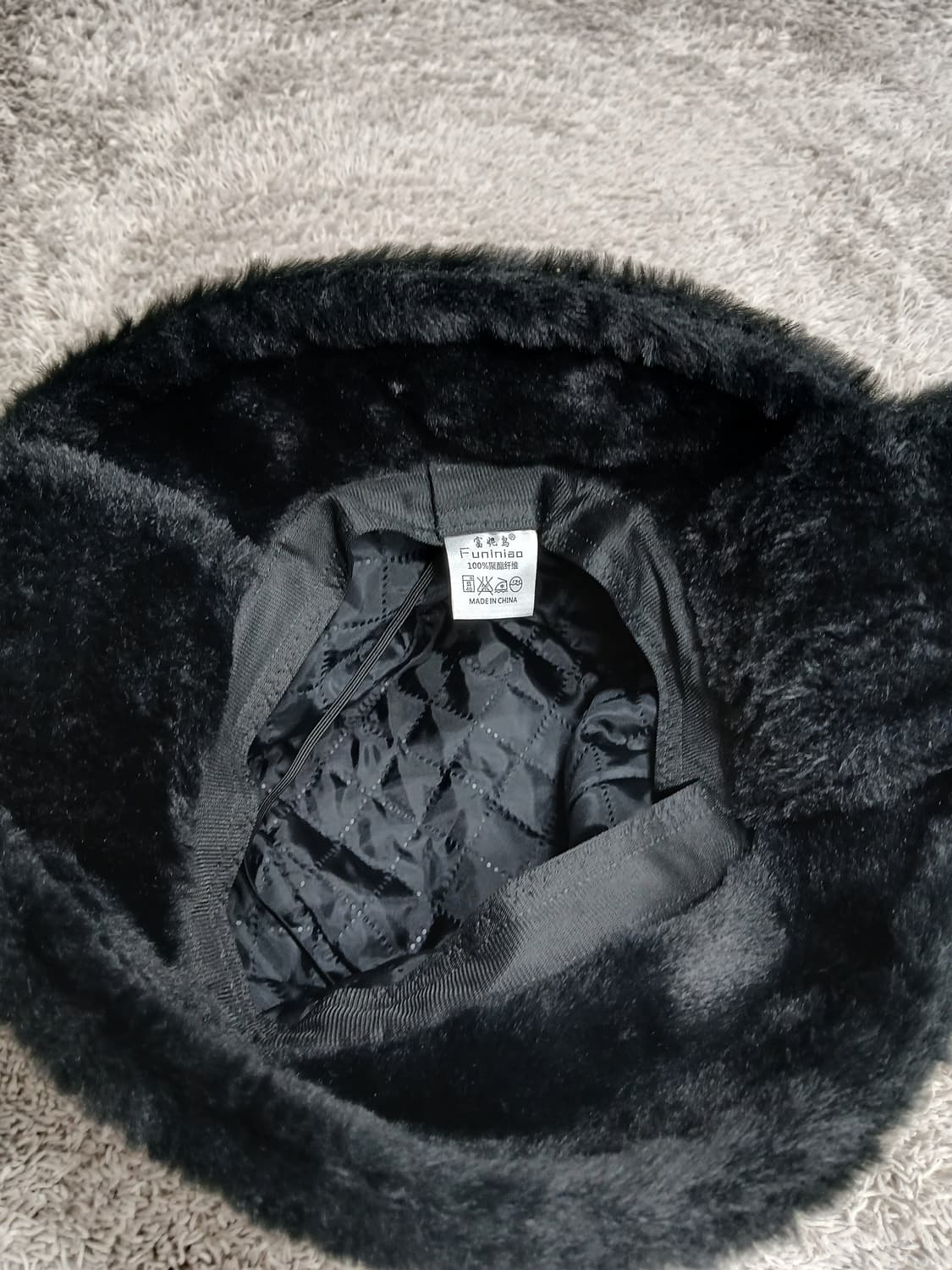 풀란미아 Fur 귀돌이털모자 블랙 버킷햇 새제품 상품이미지4
