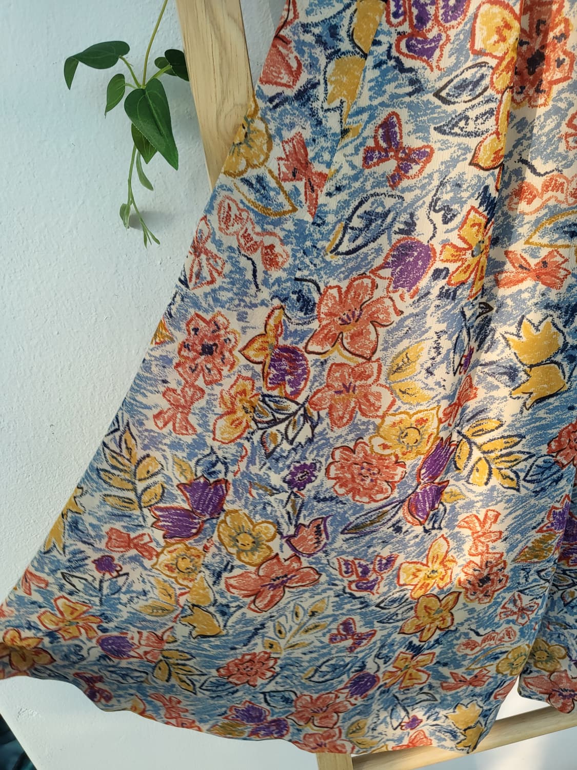 빈티지 플라워 리본 롱스커트 상품이미지7