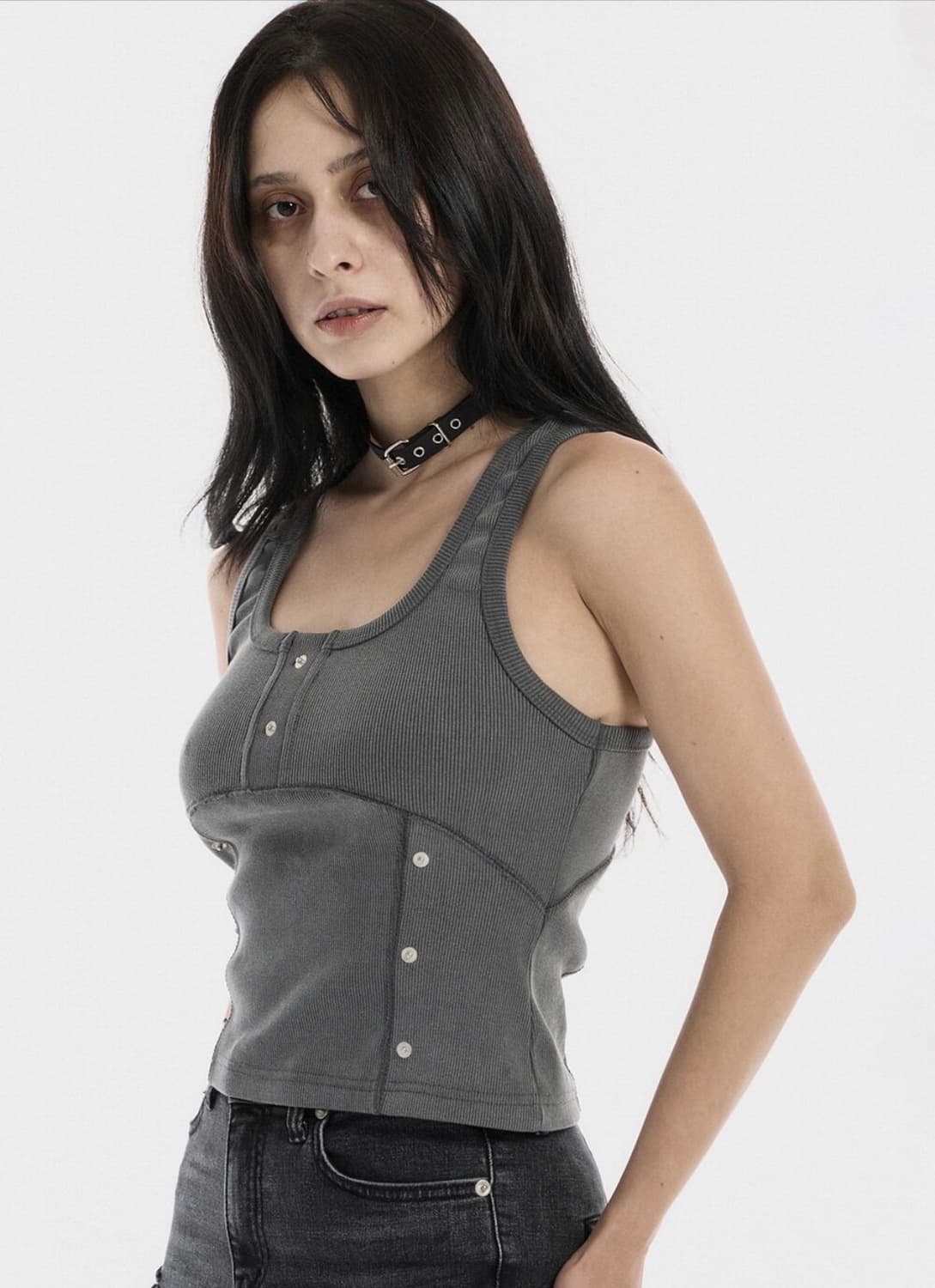 [새상품] 오도어 리벳 나시 84->55 rivet sleeveless 상품이미지2