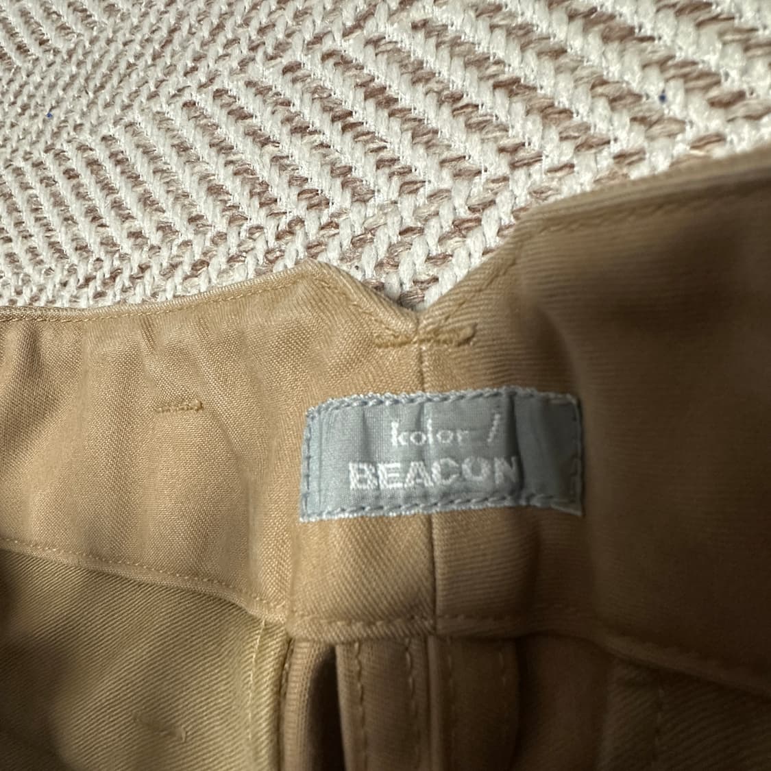 KOLOR BEACON puckering pants beige 상품이미지3