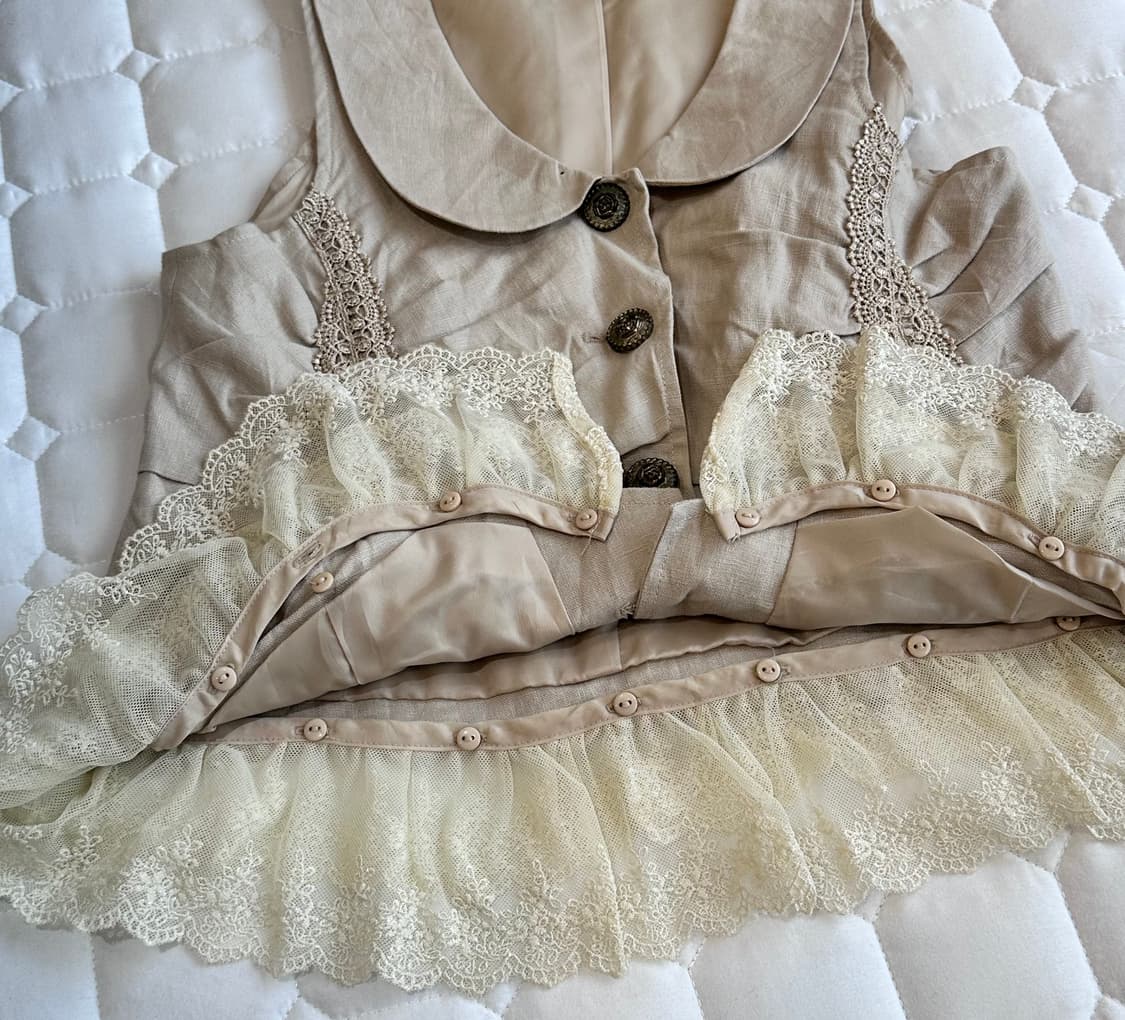 axes femme(악세스팜므) 내추럴 린넨 레이스 베스트 조끼 상품이미지6