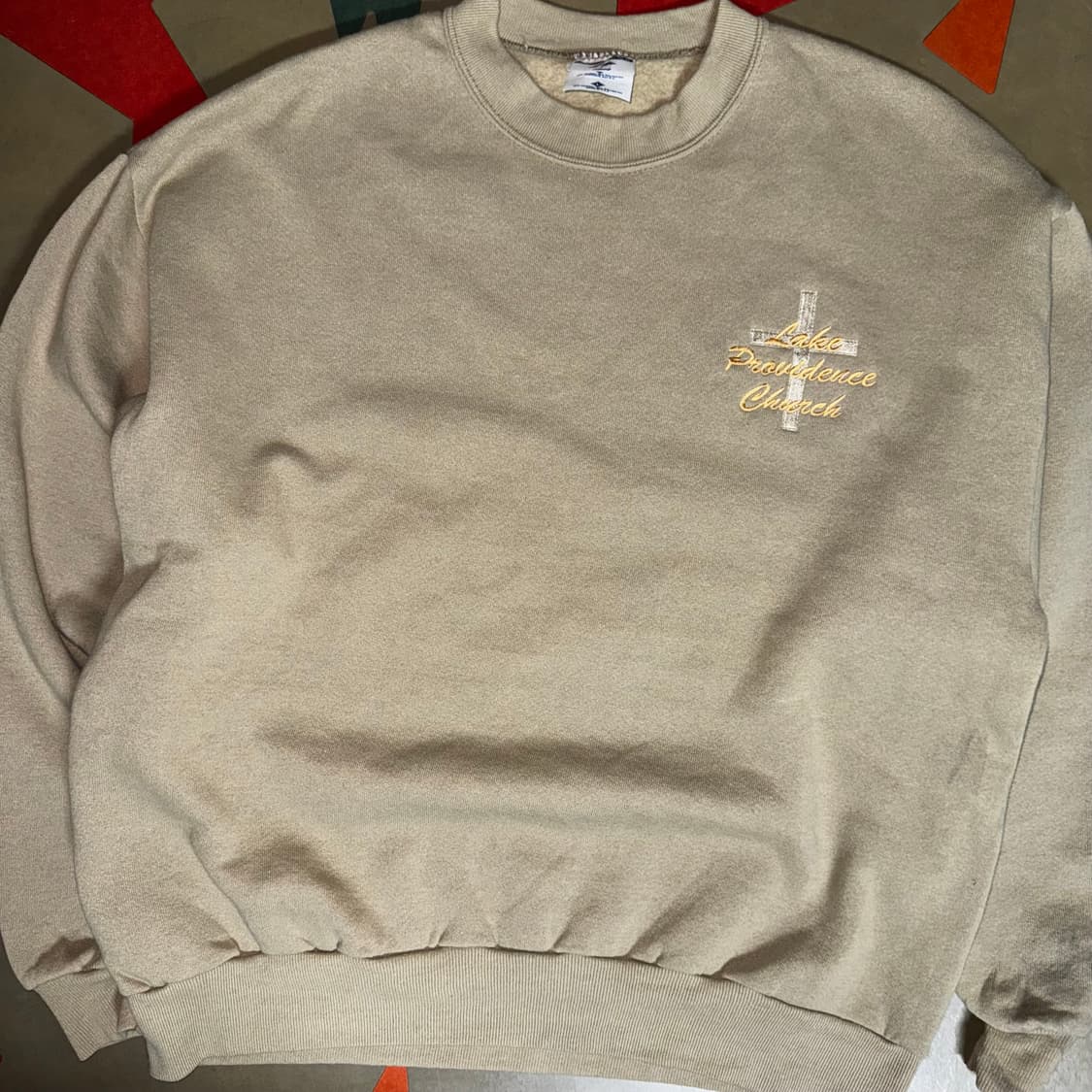 90‘s Church Cross Embroidery Sweatshirt 상품이미지7