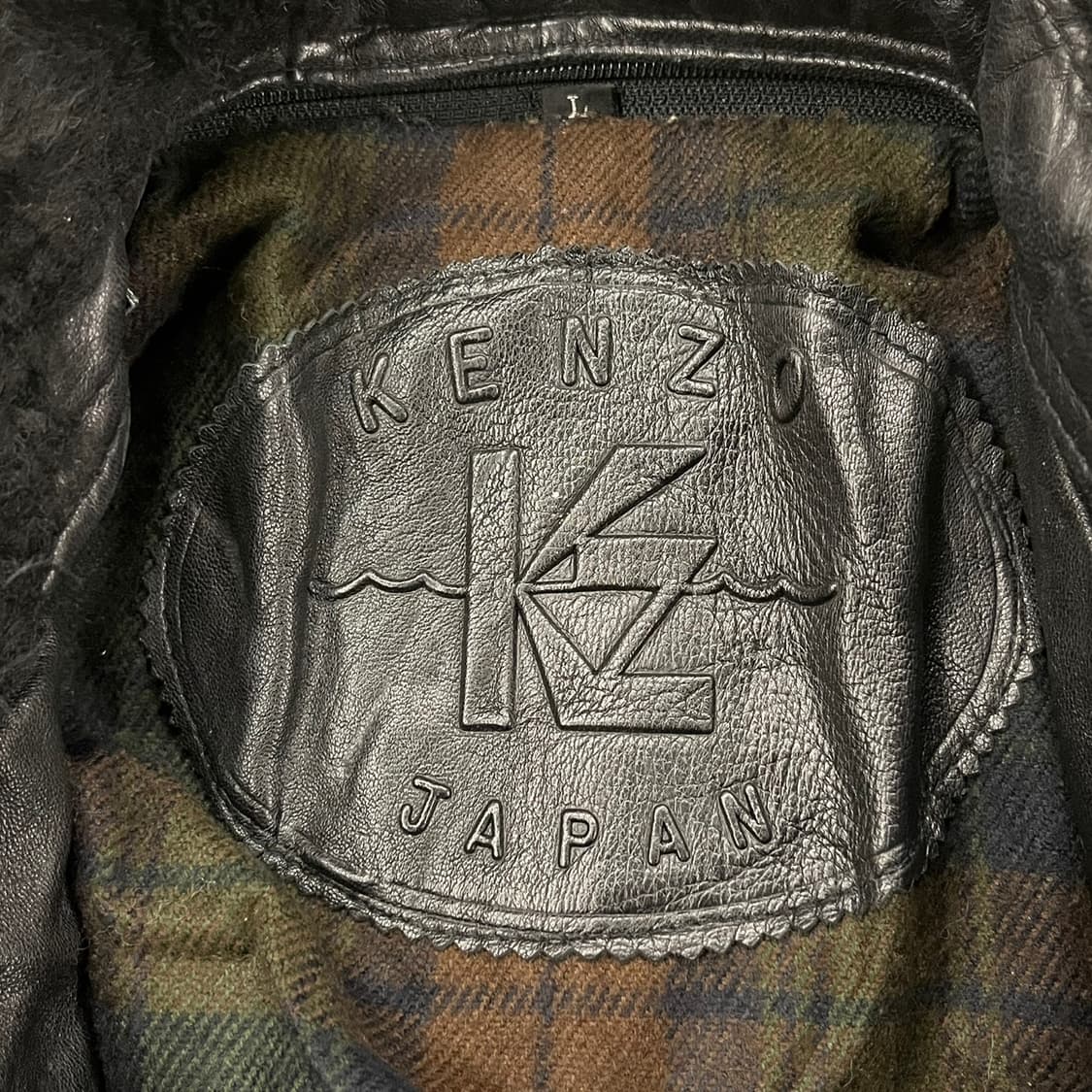 [정품/L] KENZO 겐조 블랙 가죽 무스탕 자켓 b19 상품이미지5