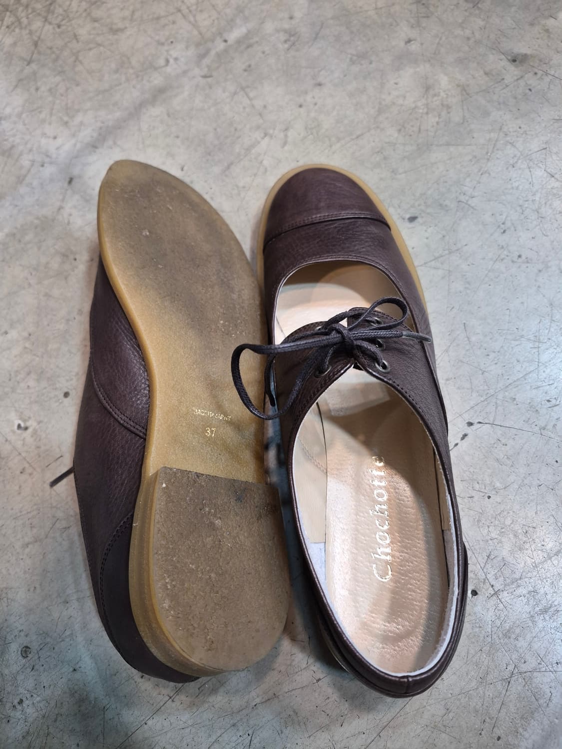 Chocho 초코 브라운 레이스업 단화 상품이미지4