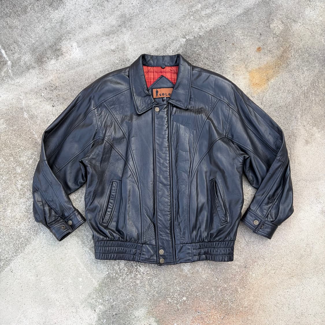 90s SOLO 유니웜 빈티지 양가죽 자켓 L 상품이미지1