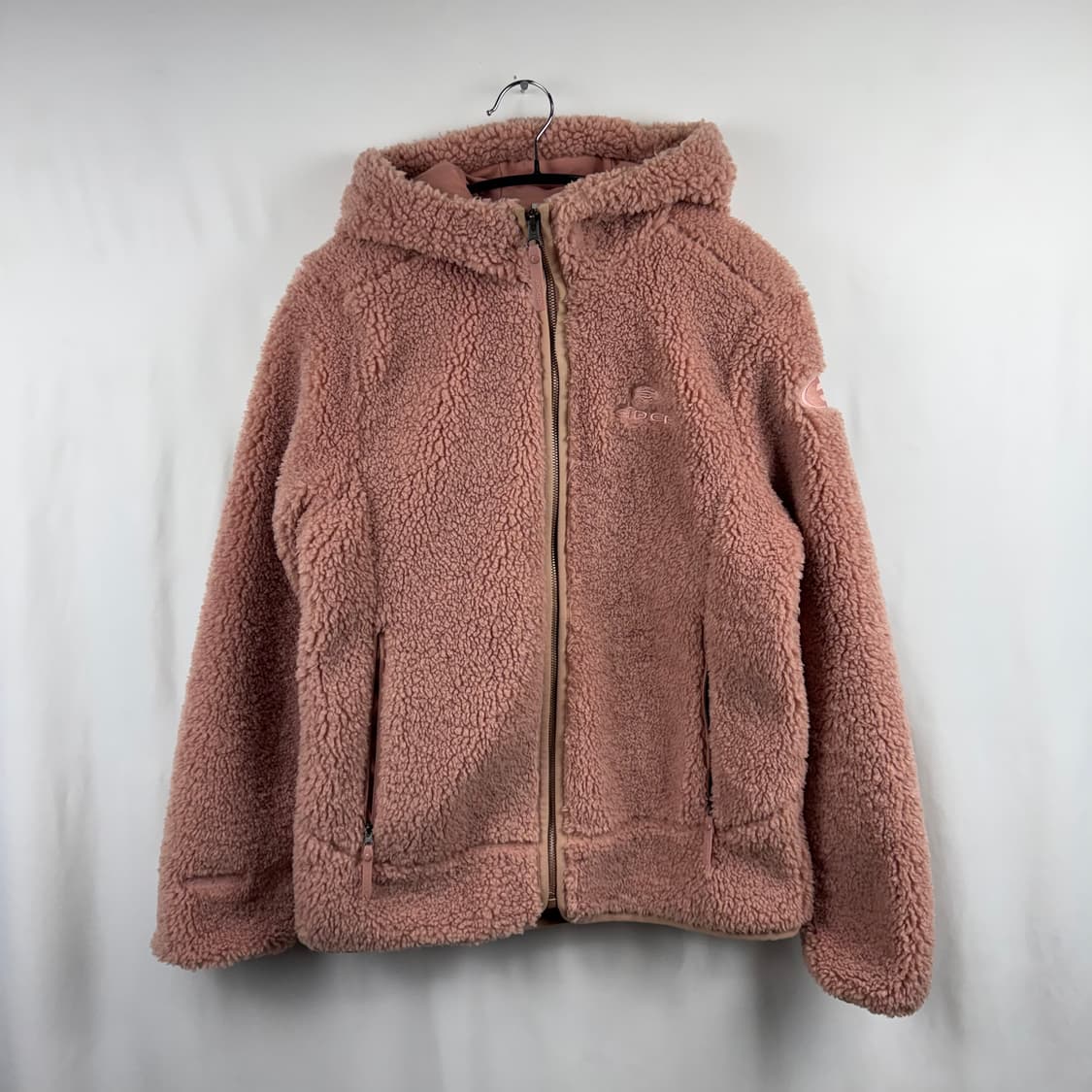 (M) 아이더 양털 셰르파 플리스 후드 집업 자켓 핑크 상품이미지2