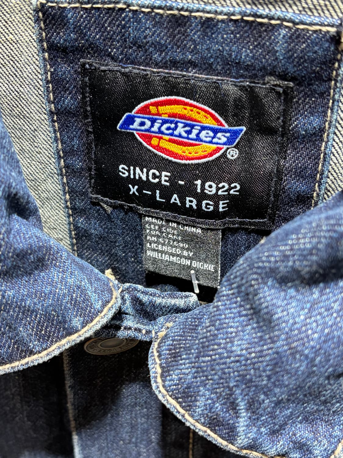 XL 디키즈 투포켓 진청 데님자켓 상품이미지6