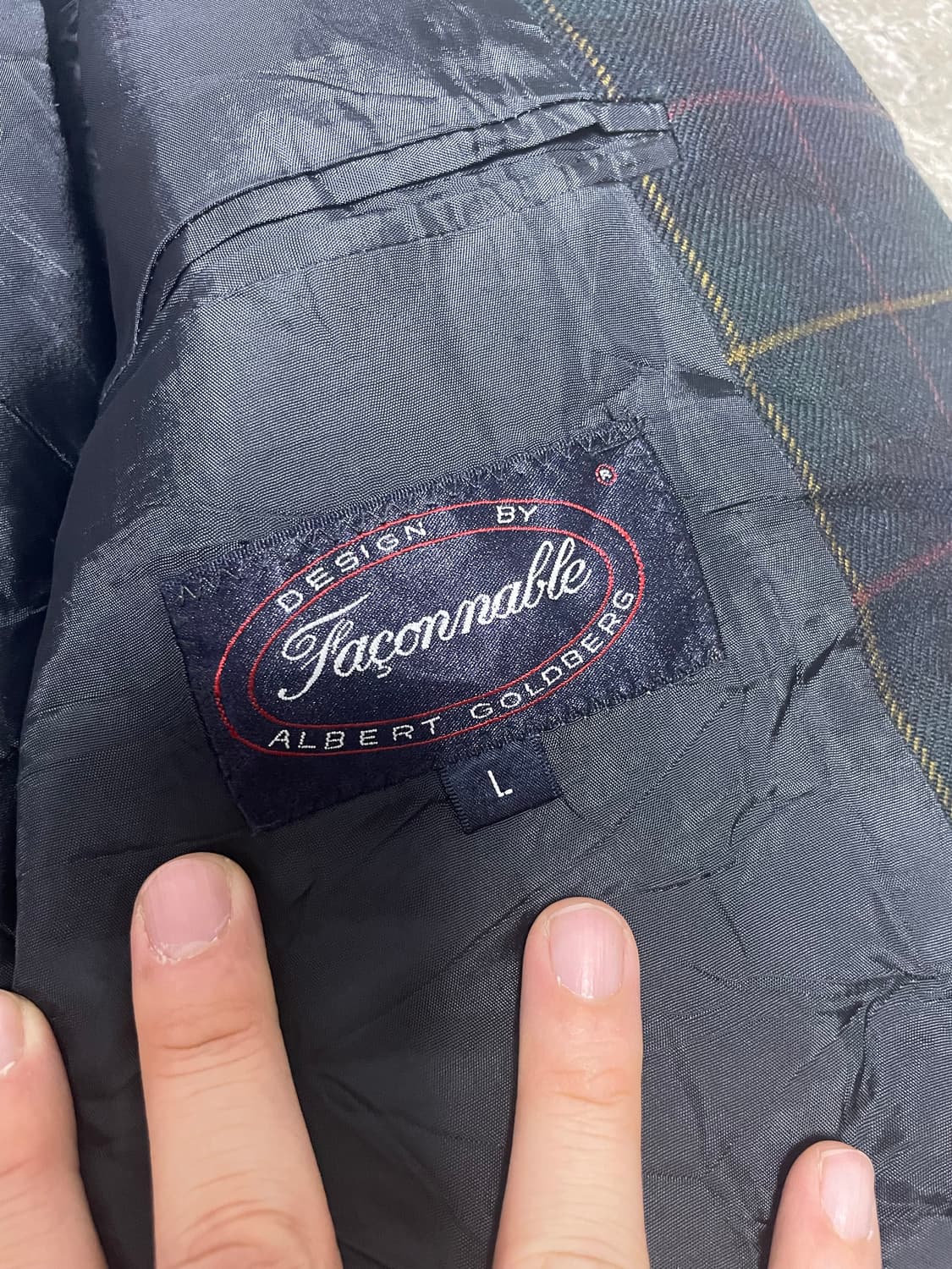 이태리제 faconable 110 체크 블레이저 상품이미지4