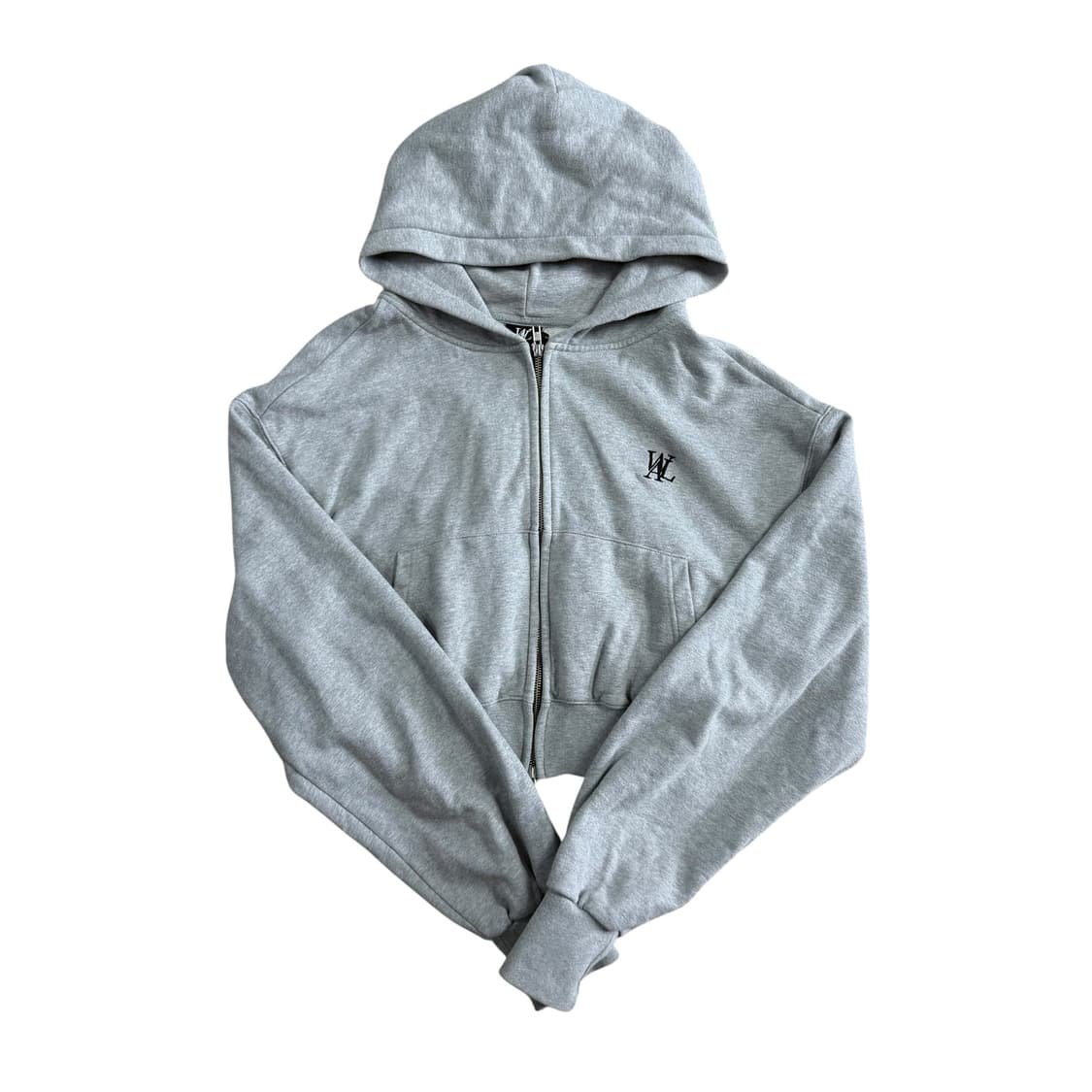 우알롱 크롭 후드집업 상품이미지1