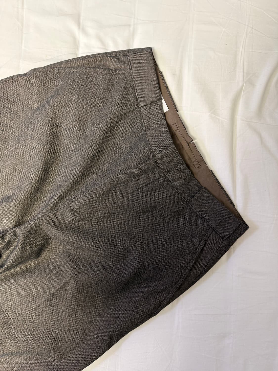 [44] Cos 헤링본 릴렉스드핏 와이드레그 트라우저 브라운 상품이미지1