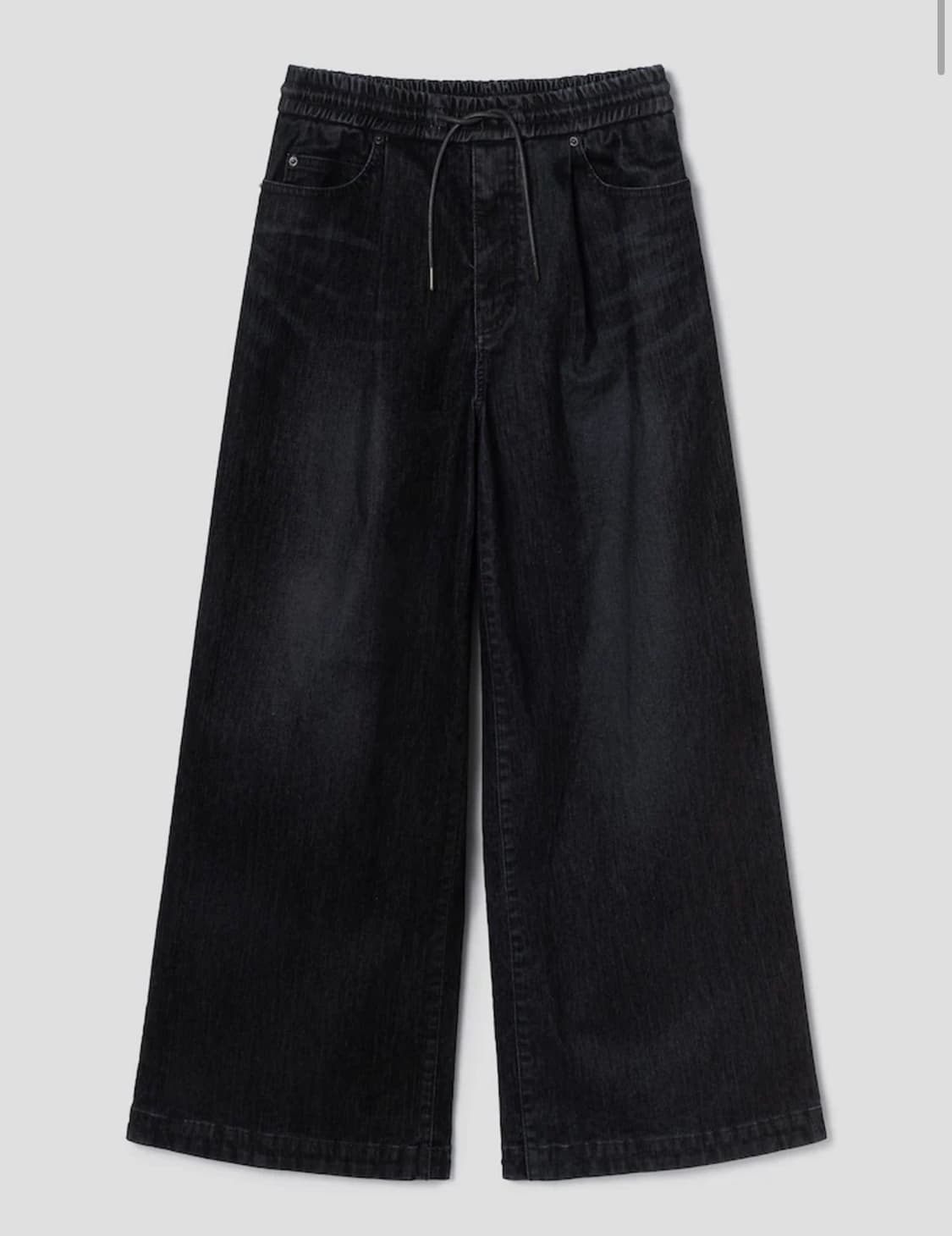 준지 25FW 슬럽벨벳 데님 와이드 팬츠 블랙 48 상품이미지1
