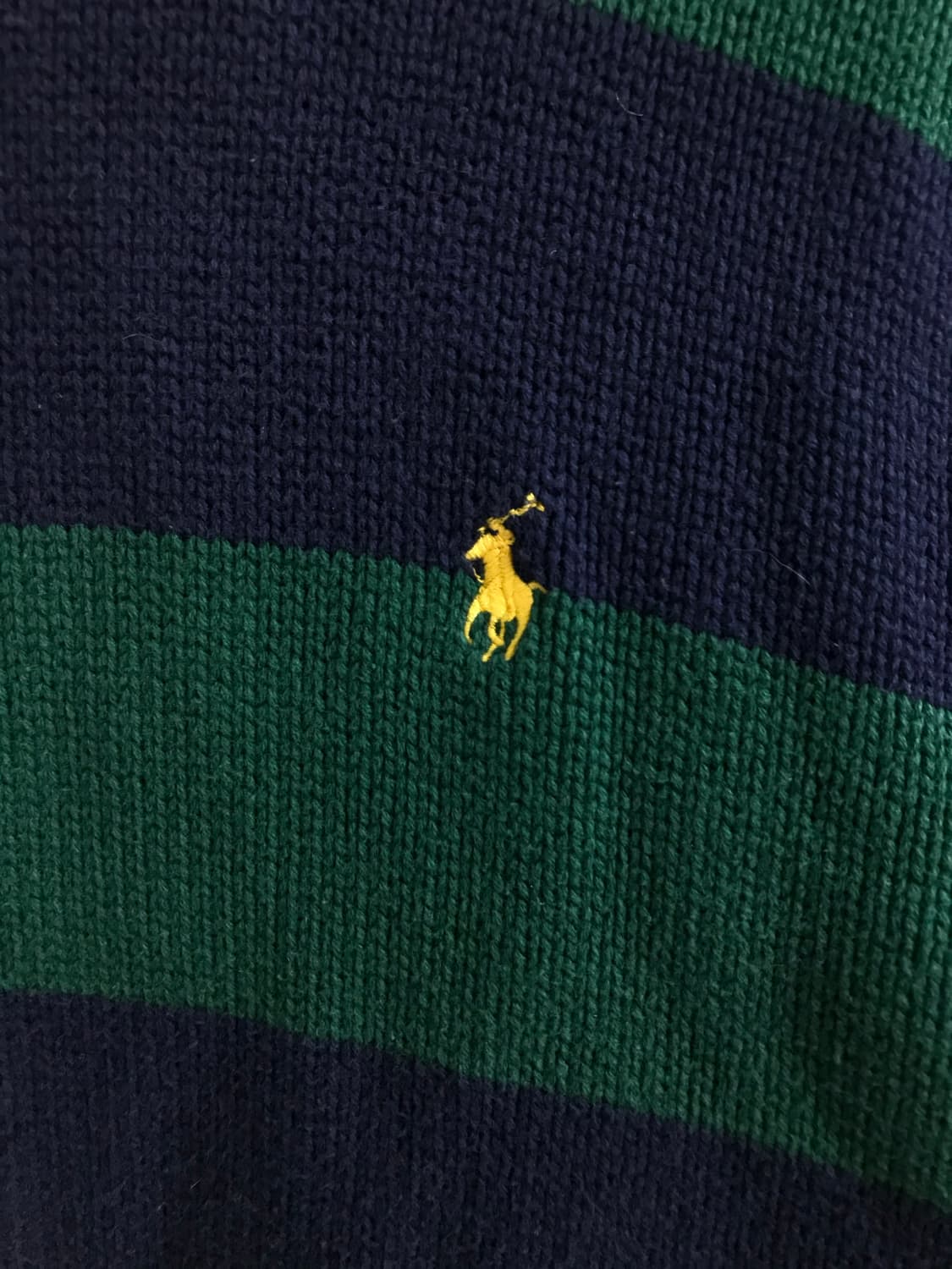 폴로 네이비 그린 단가라 니트 집업 상품이미지4