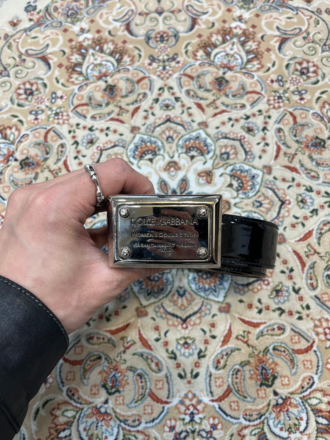 돌체엔가바나 우먼즈 페이턴트 레더 벨트 상품이미지1