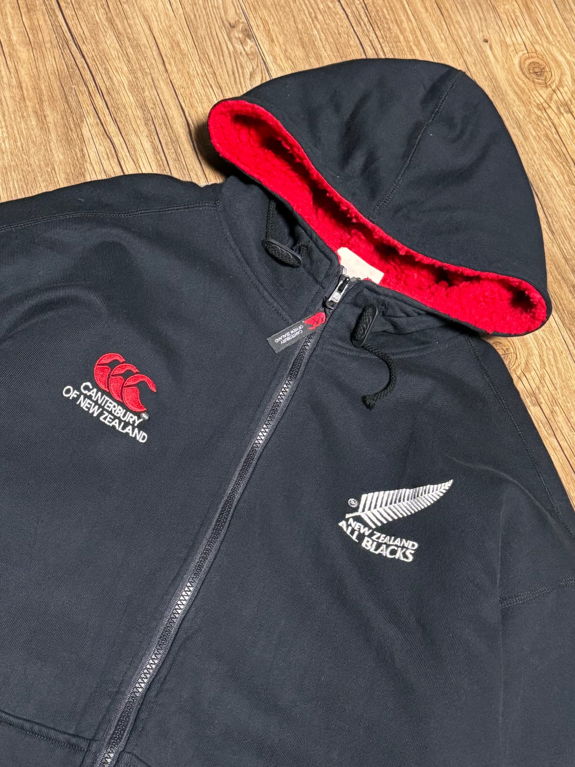 [L] 켄터베리 올 블랙 오버핏 후드집업 자켓 상품이미지4