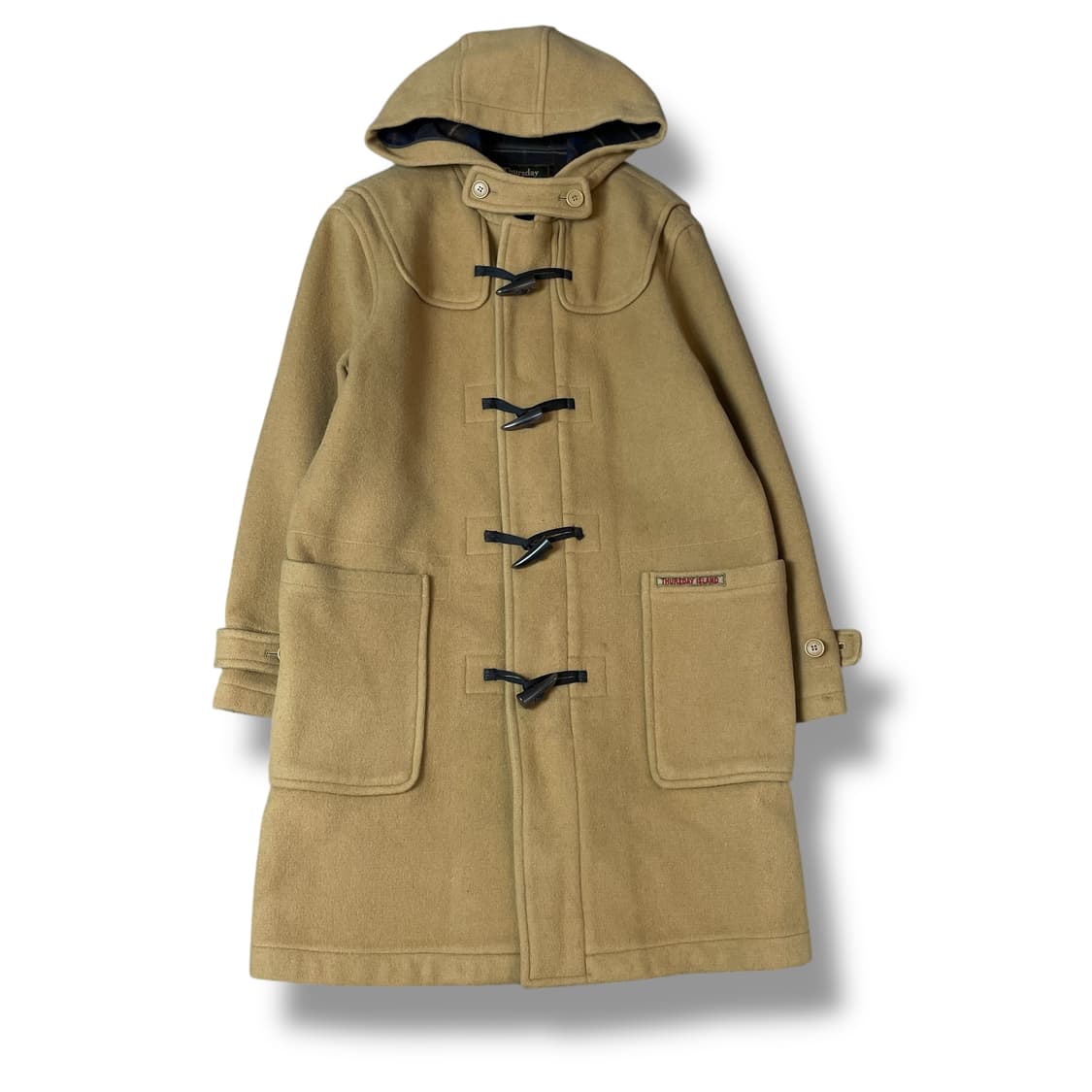 써스데이 아일랜드 베이지색 울혼방 더플코트 100 상품이미지1