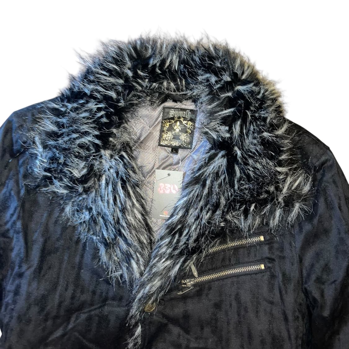 Spiralh 트리밍퍼 벨트 롱 자켓 펑크갸루y2k 상품이미지2