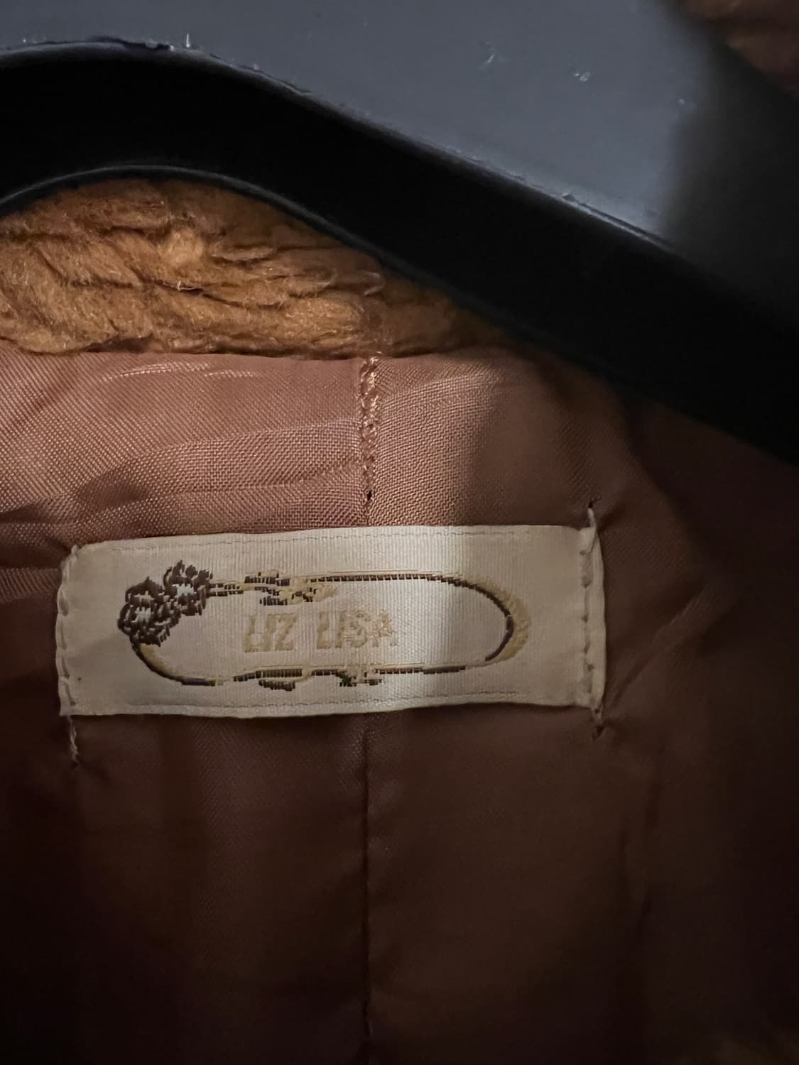 리즈리사 카멜 퍼 텍스처 재킷 상품이미지3