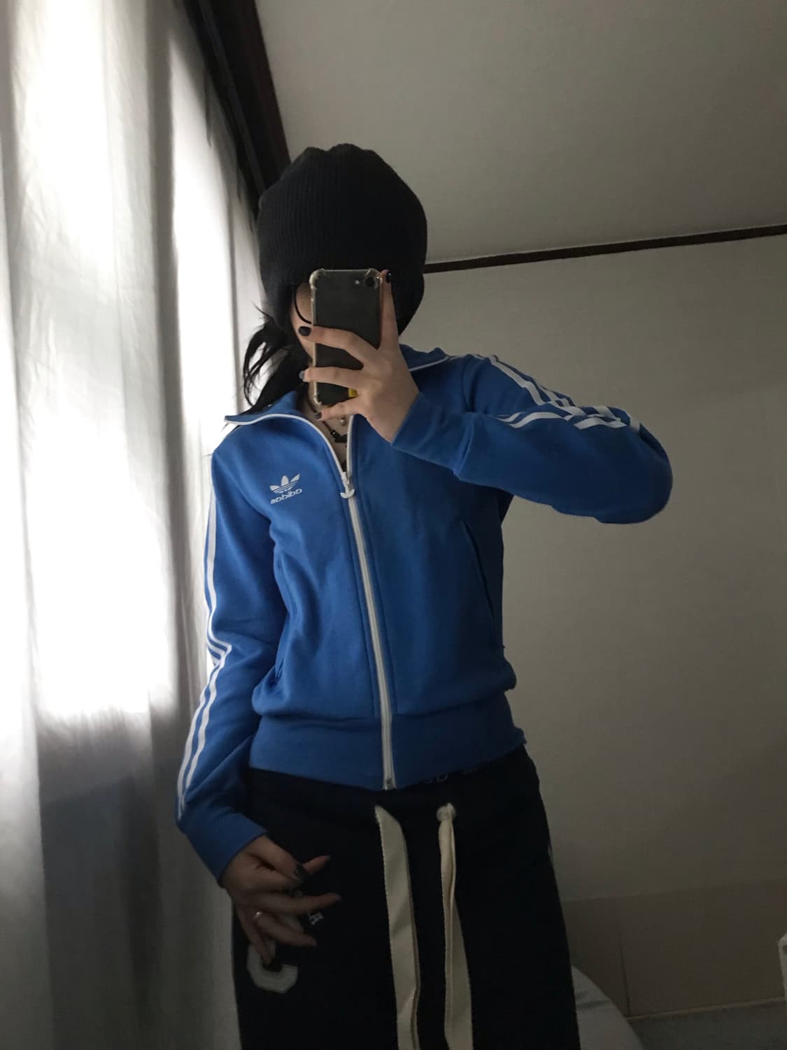 아디다스 연하늘 빅로고 면집업 상품이미지4