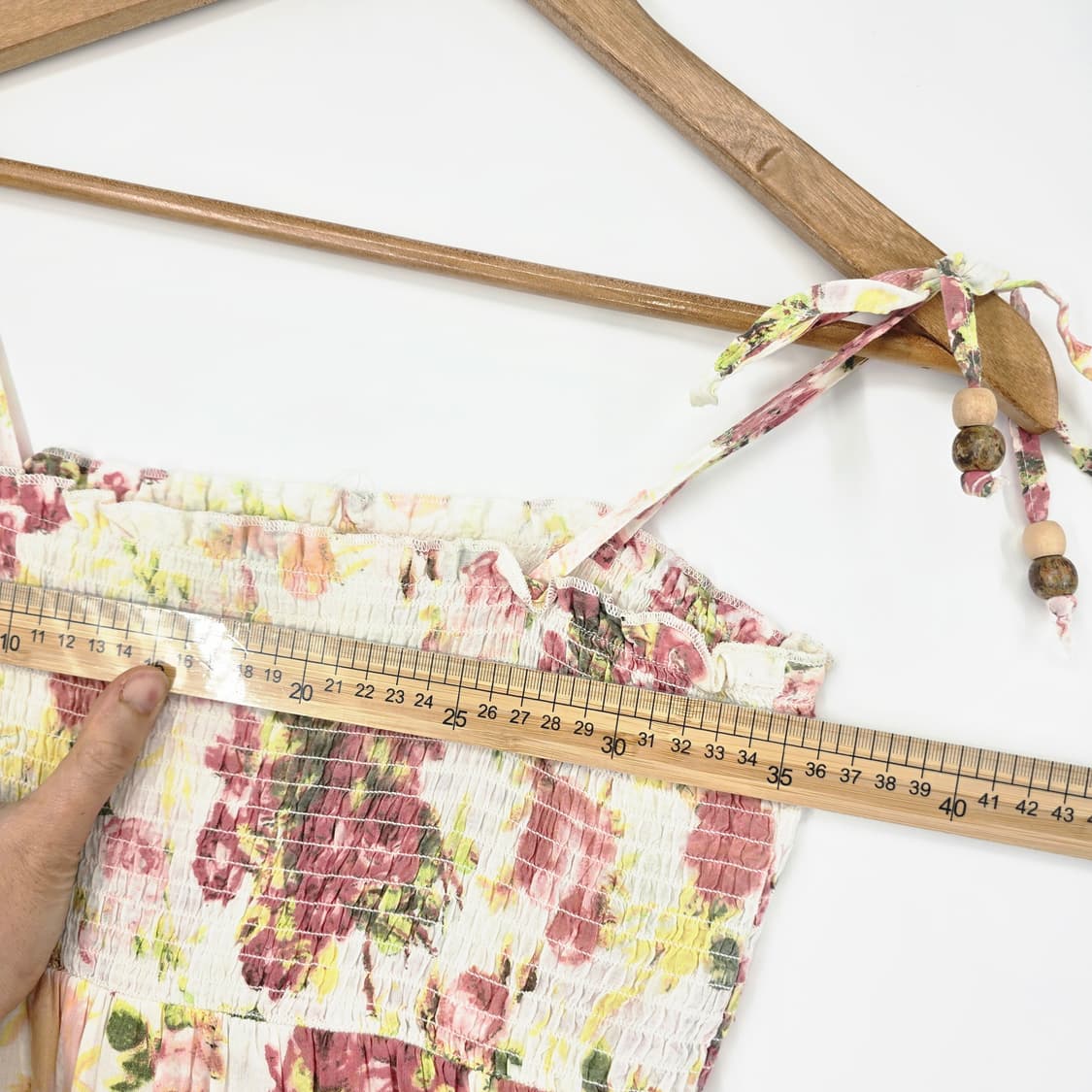 플라워 코튼 롱 원피스 캉캉 레이스 끈나시 상품이미지3