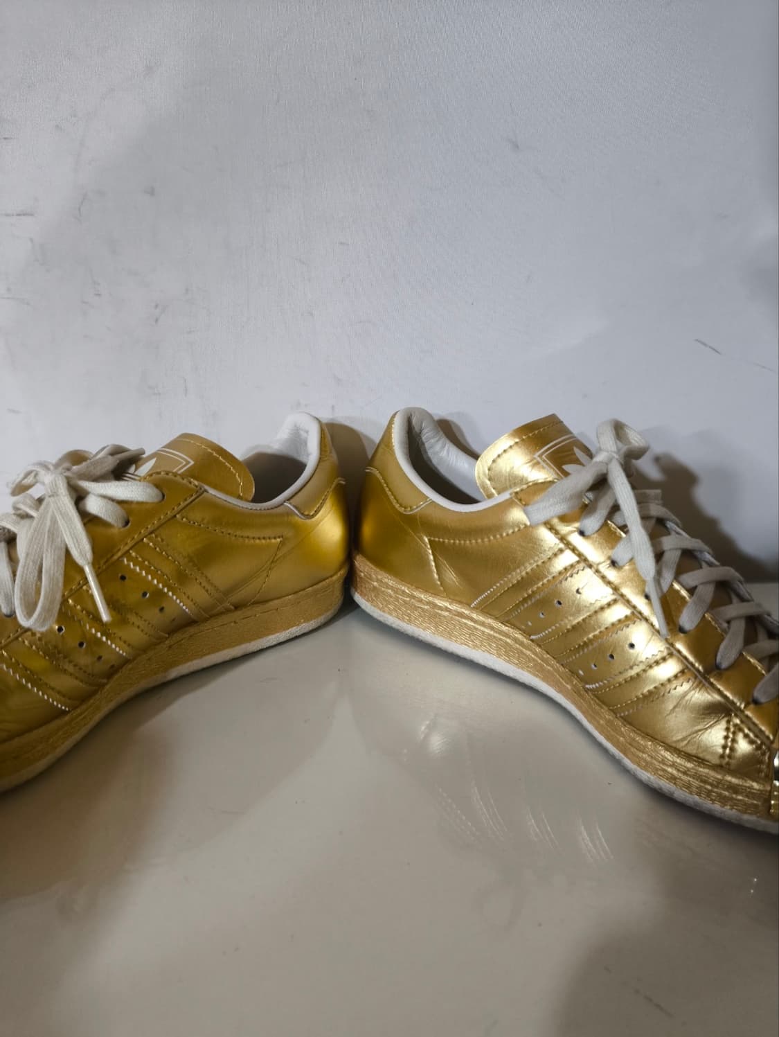 220mm 아디다스 슈퍼스타 80s 메탈릭 골드 스니커즈 상품이미지7