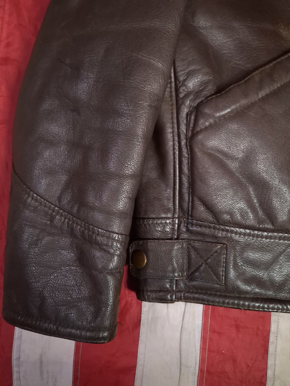 오리지날 70's Sears 레더샵 리얼레더 무스탕 상품이미지5