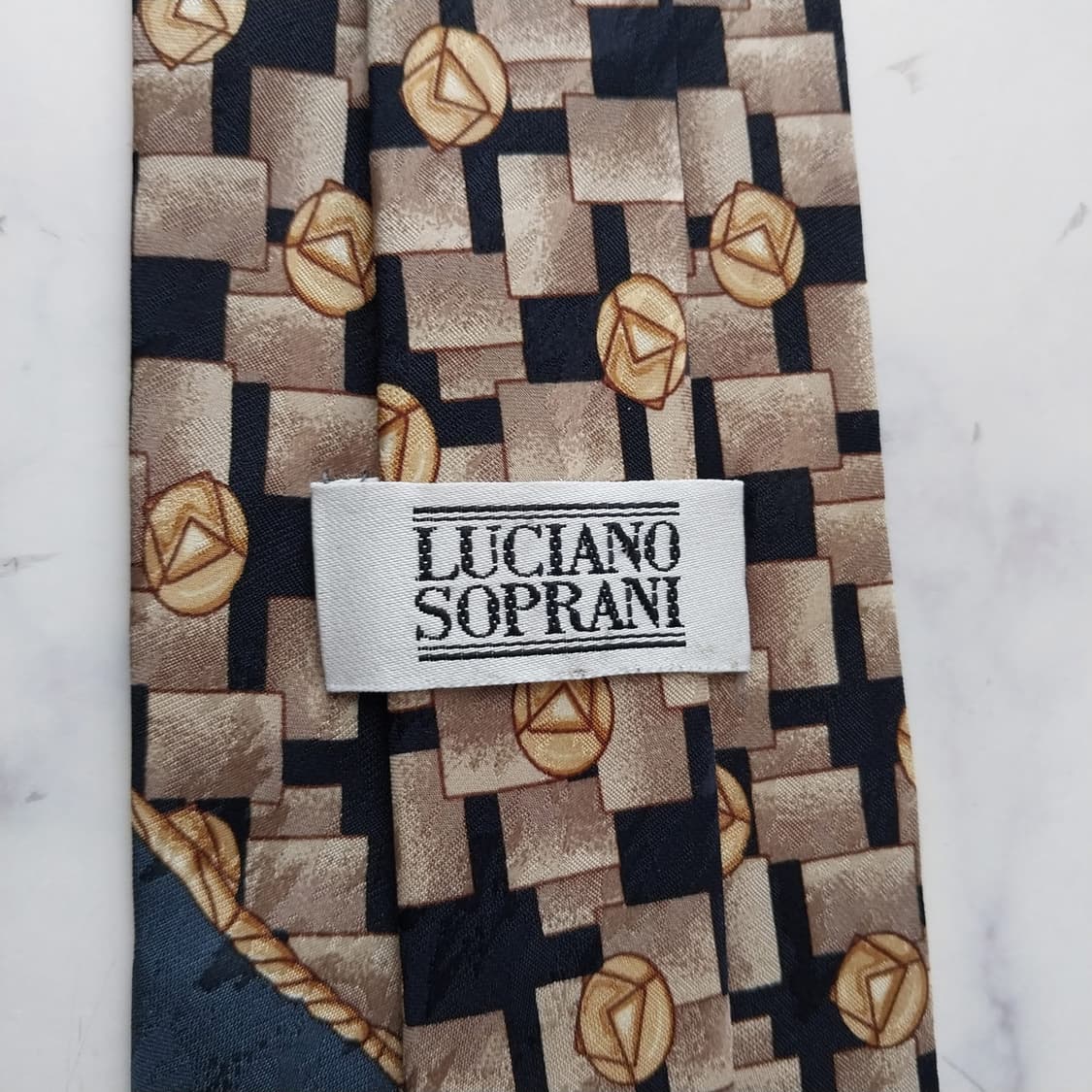루치아노 소프라니 네이비 패턴 넥타이 9.6cm A+등급 K2528
 상품이미지9