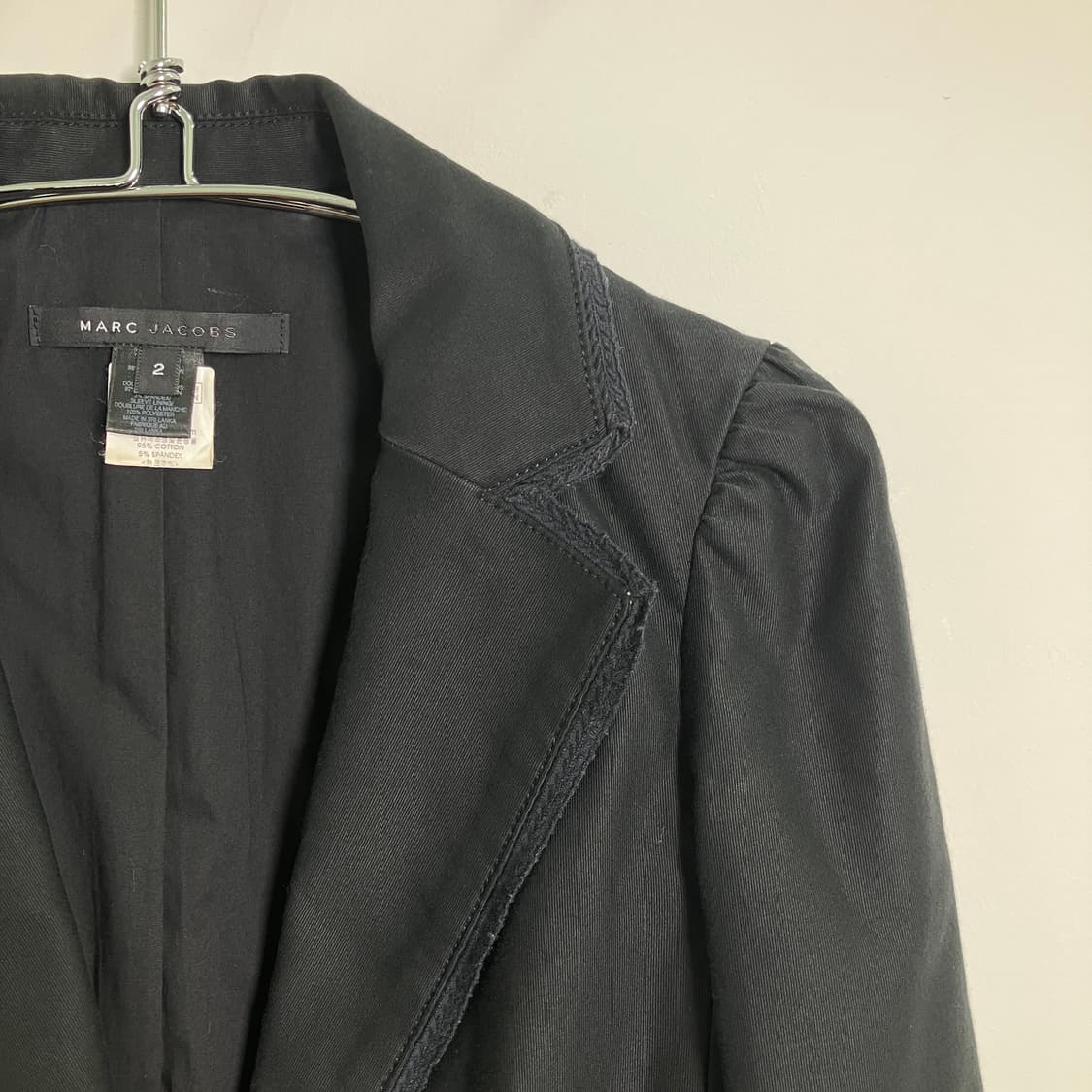 마크제이콥스 블랙 코튼 싱글 블레이저 상품이미지4