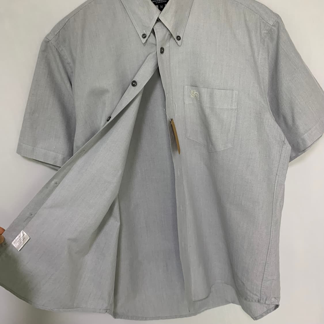 버버리 런던 반팔 셔츠 그레이 남성 M 상품이미지7