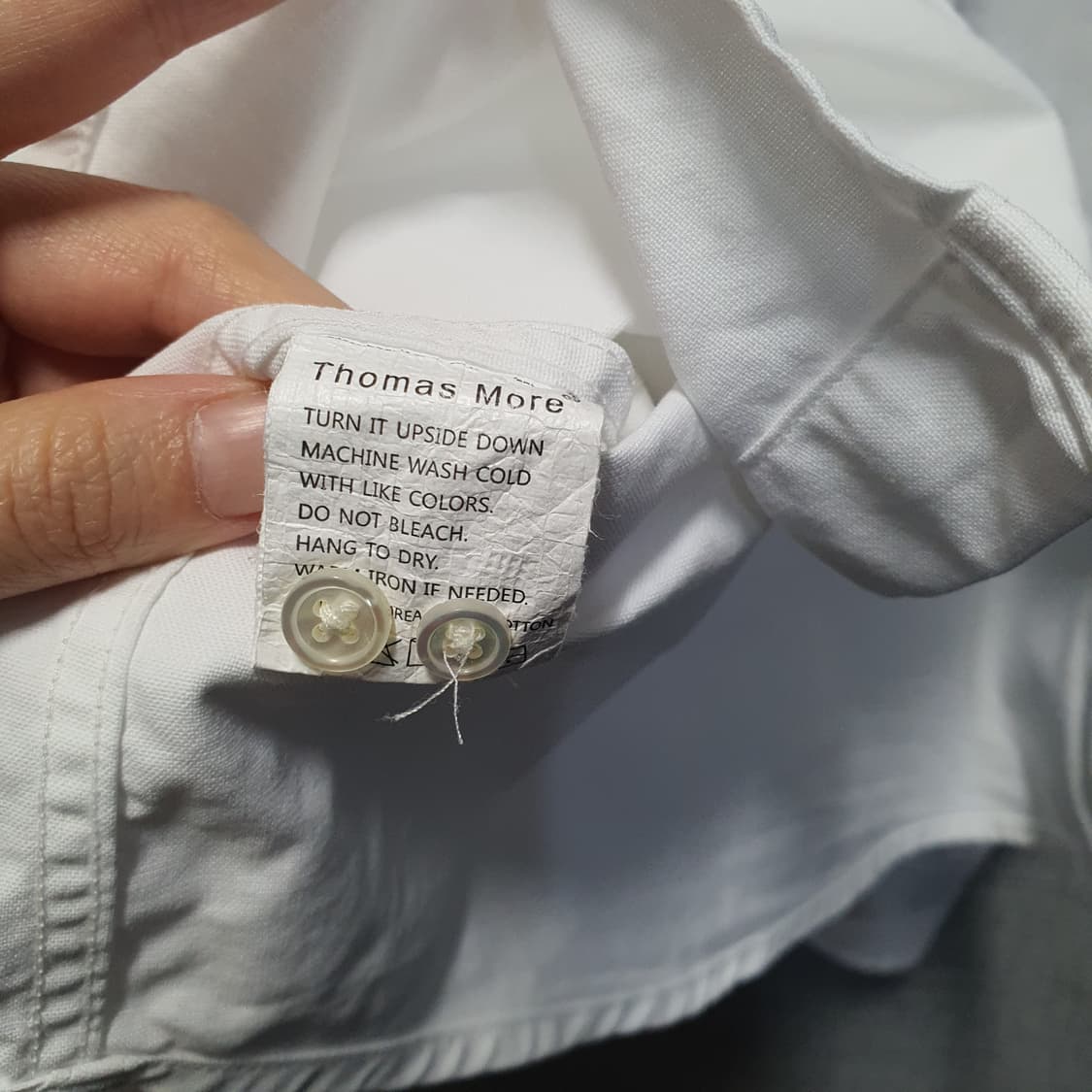 토마스모어 남성 화이트 긴팔 카라 셔츠  상품이미지5