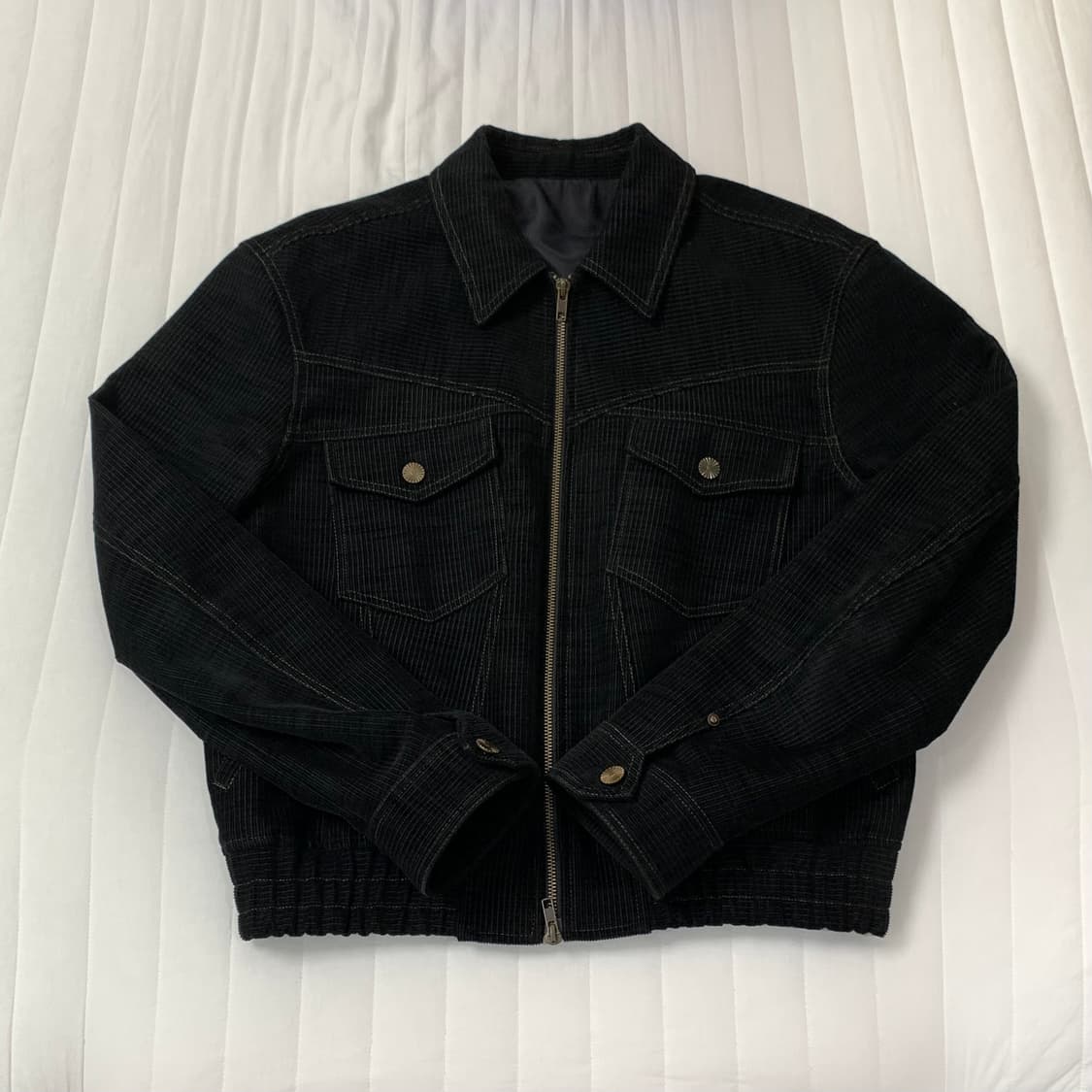 [46] 엘무드 로데오 트러커 블루종 자켓 빈티지 블랙 상품이미지4