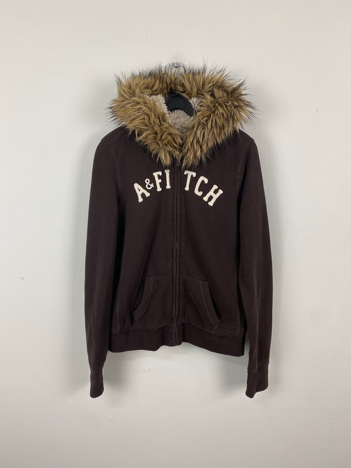 아베크롬비 브라운 울프죠 퍼 후드집업 M 상품이미지1