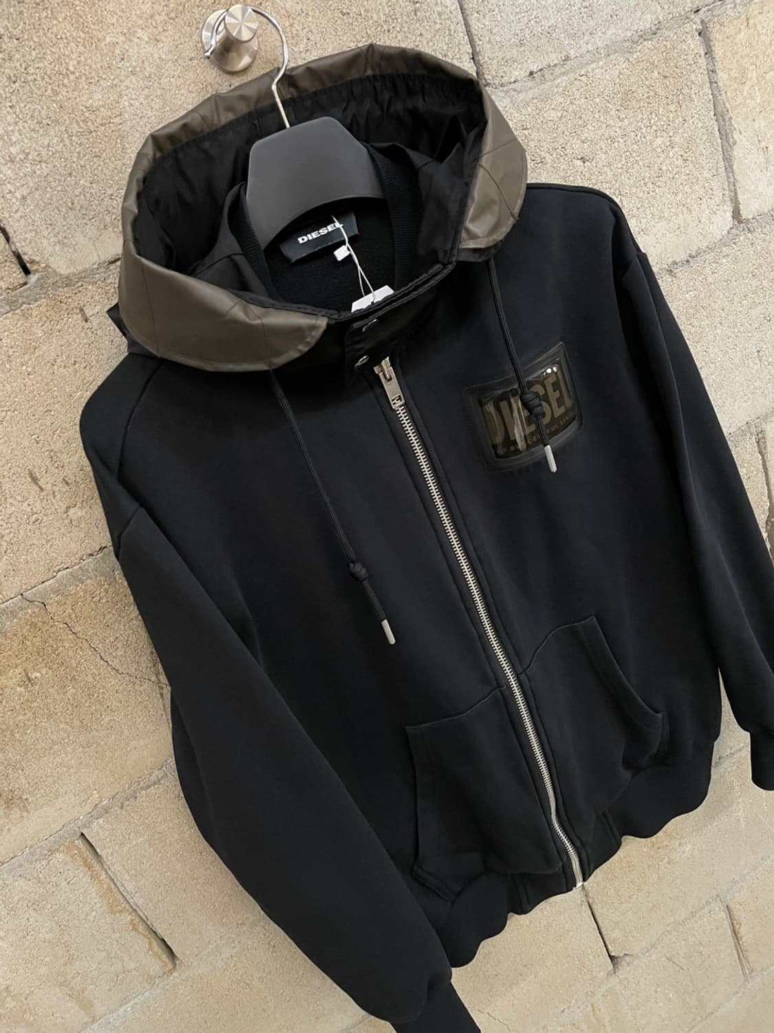 디젤 로고 후드집업 상품이미지3