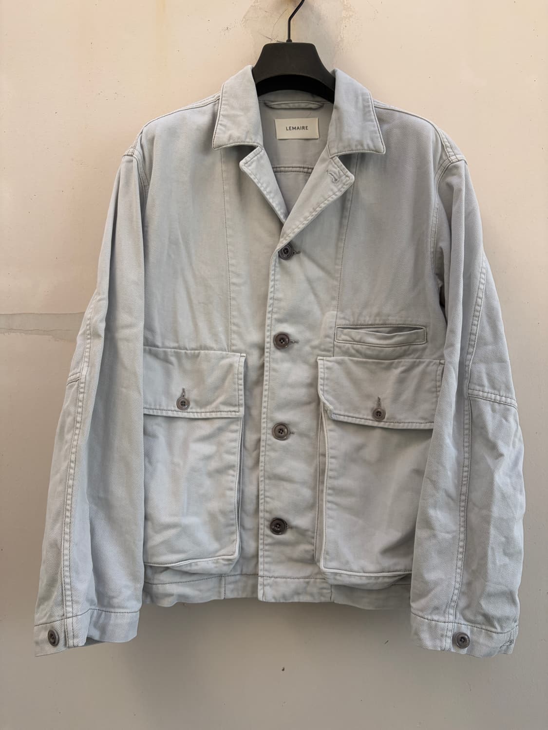 르메르 박시 자켓 데님 스노우 그레이 Lemaire Boxy Jacket 상품이미지2