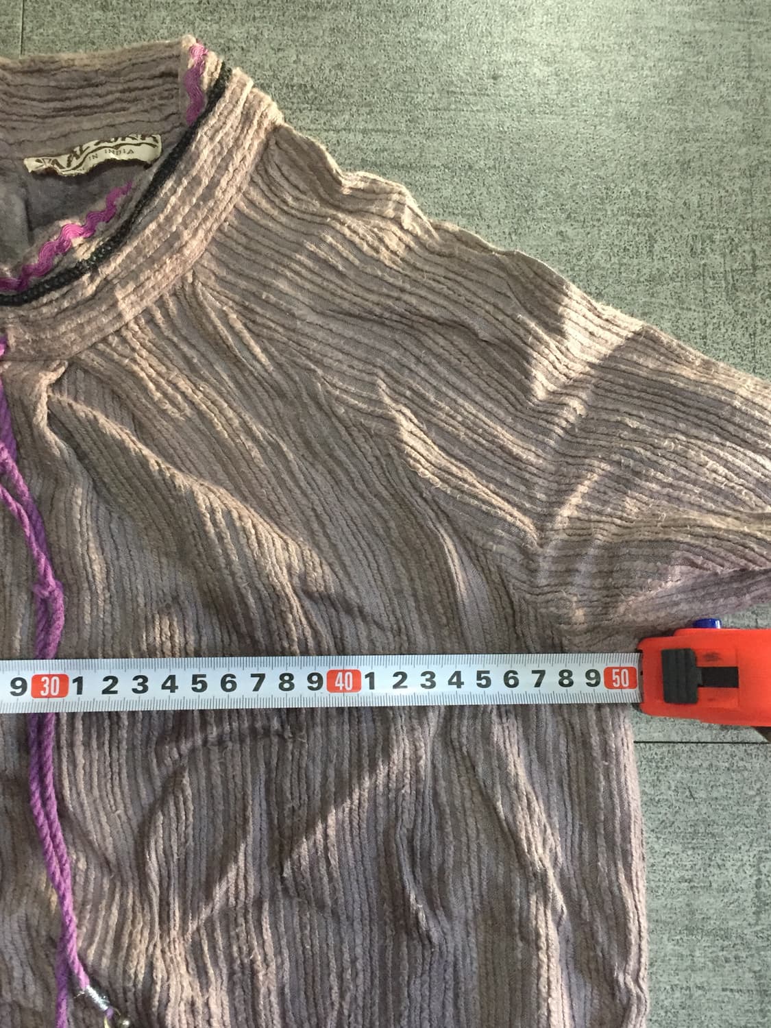 인도 Malaika 하구미모리걸 보헤미안할메카지 테슬 니트스웨터 퍼플 상품이미지4