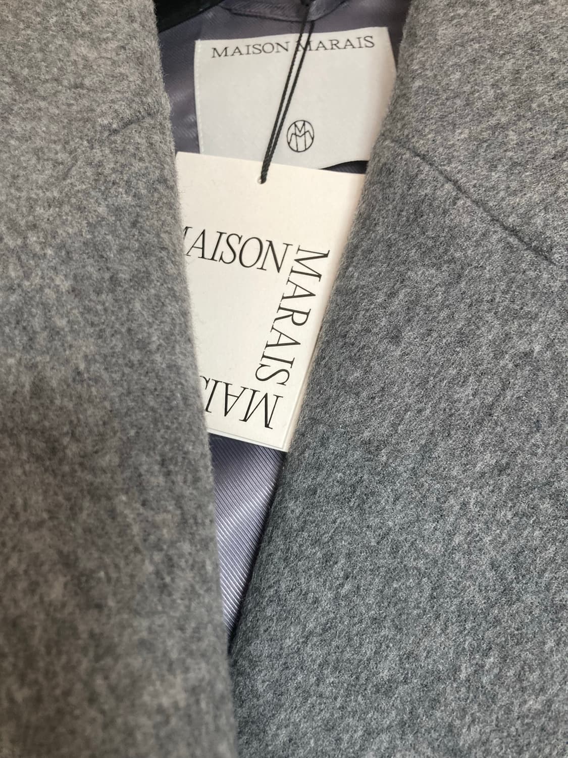 메종마레 Peaked Half Coat Wool, Grey 상품이미지7