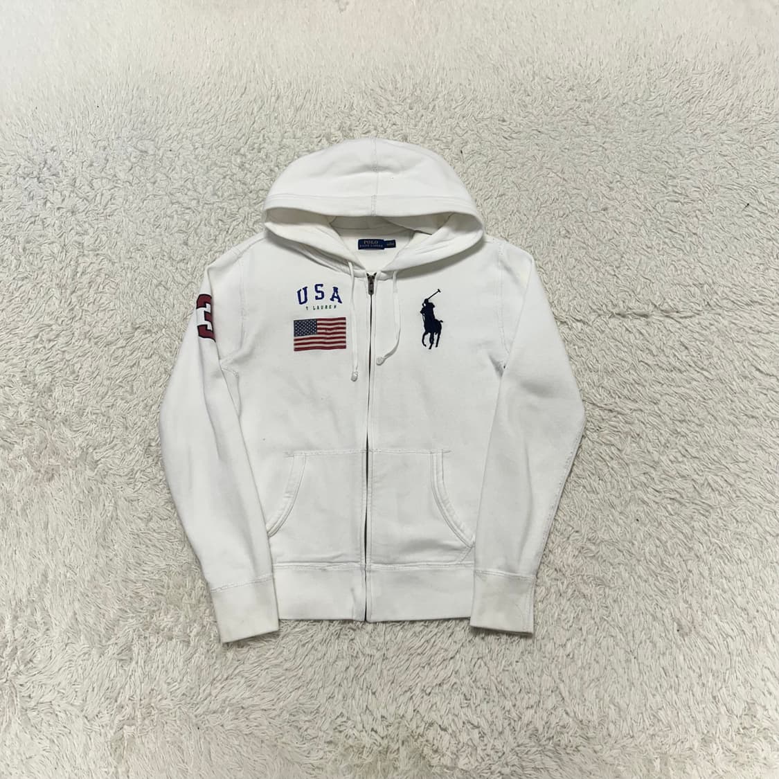 Polo Big Pony USA Flag Hood zip-up 상품이미지4