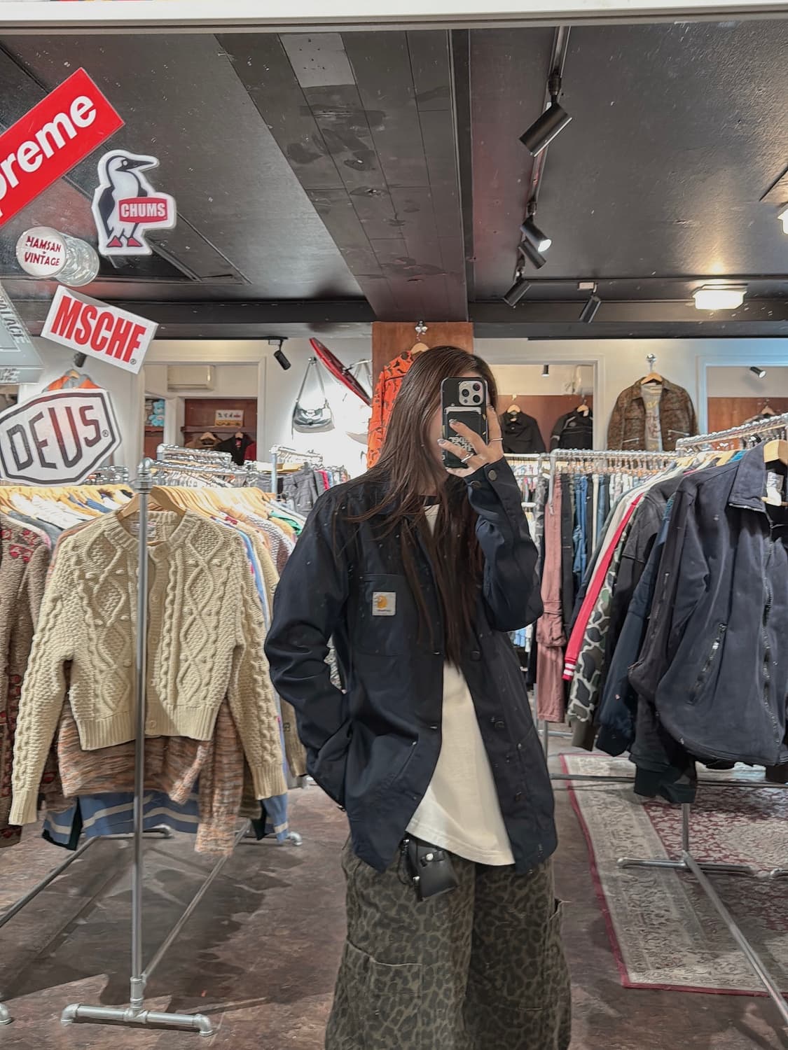 칼하트 wip 미시건 초어 포켓 코트 워크 자켓 네이비 S 상품이미지9