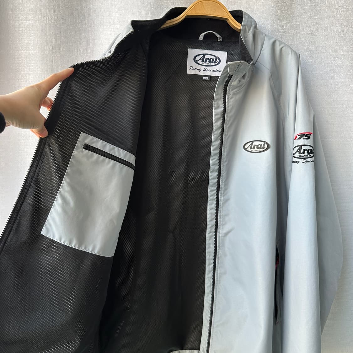 아라이 구형 레이싱 바람막이 자켓 실버 그레이 XXL 상품이미지9
