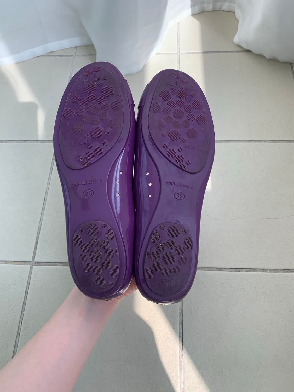 Jimmy choo purple flat jelly shoes 상품이미지6