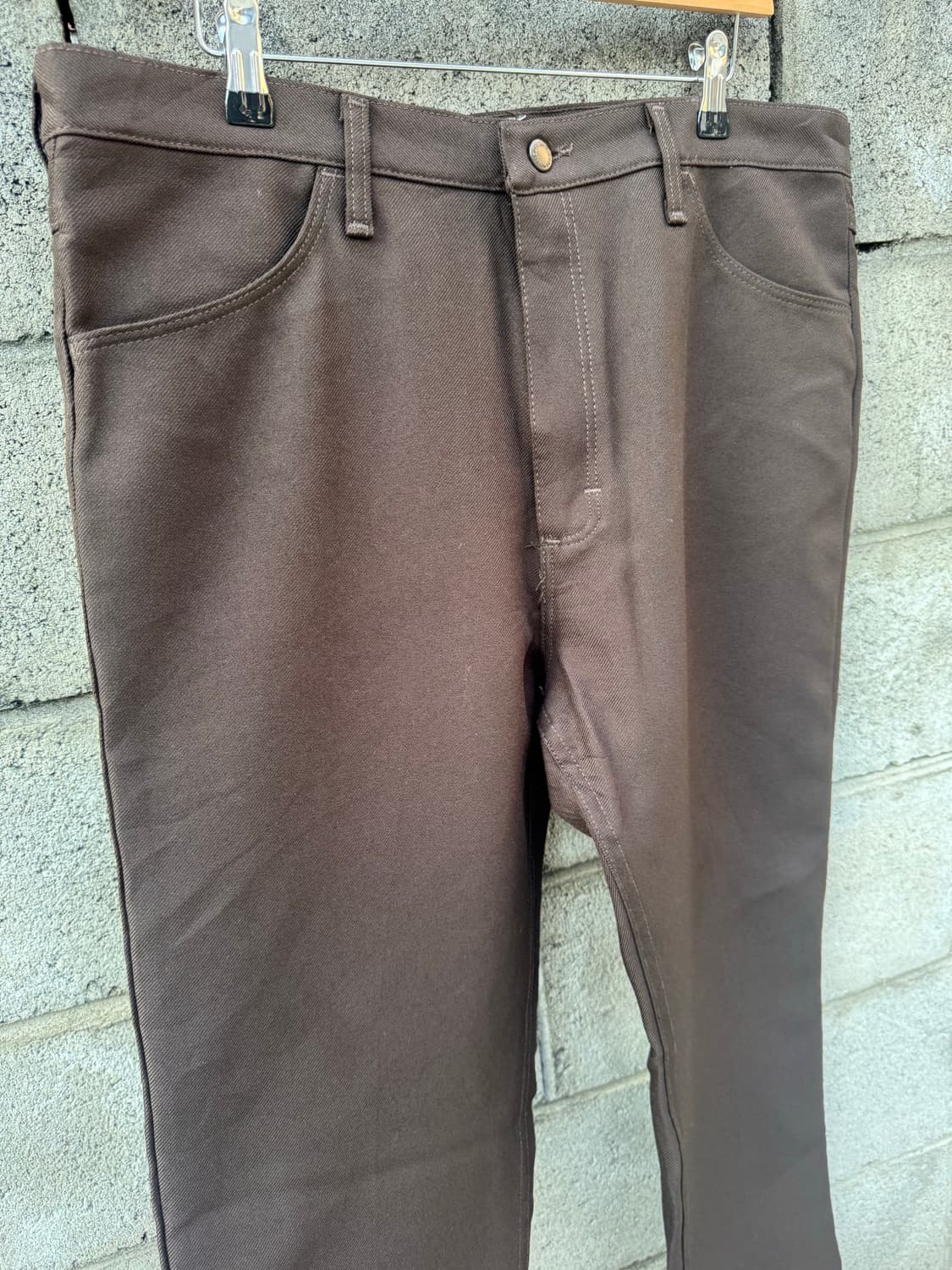 90s 랭글러 빈티지 메카닉 부츠컷 팬츠 브라운 38 상품이미지3