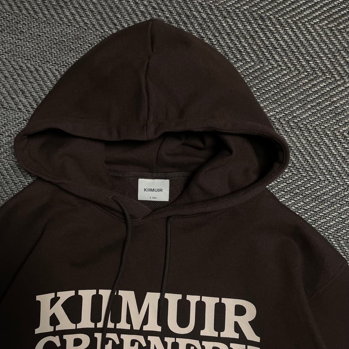 KiIMUIR 레터링 빅로고 박시핏 후드 티셔츠o 5274 상품이미지4