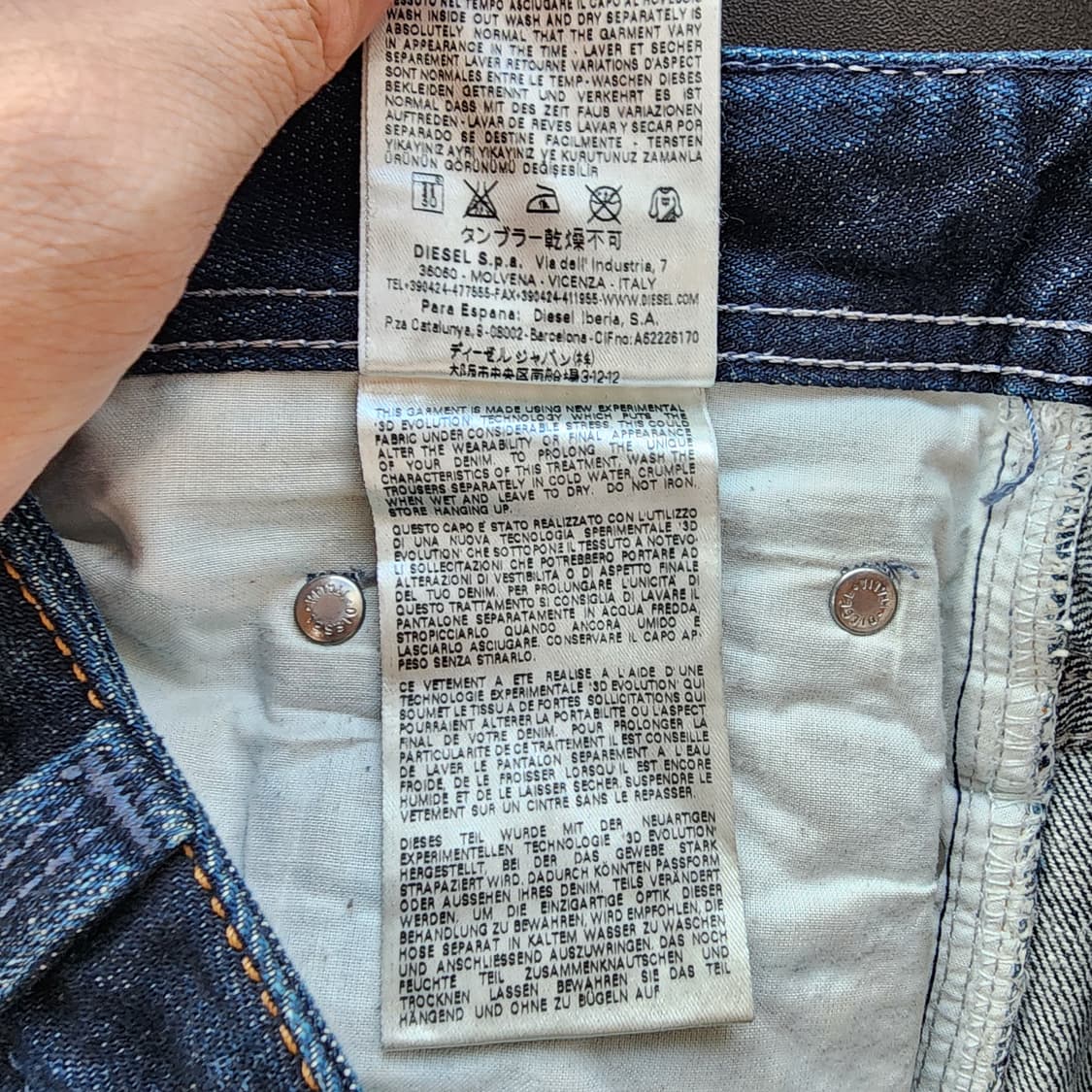 디젤 청바지 남성 데미지 워싱 팬츠 상품이미지9