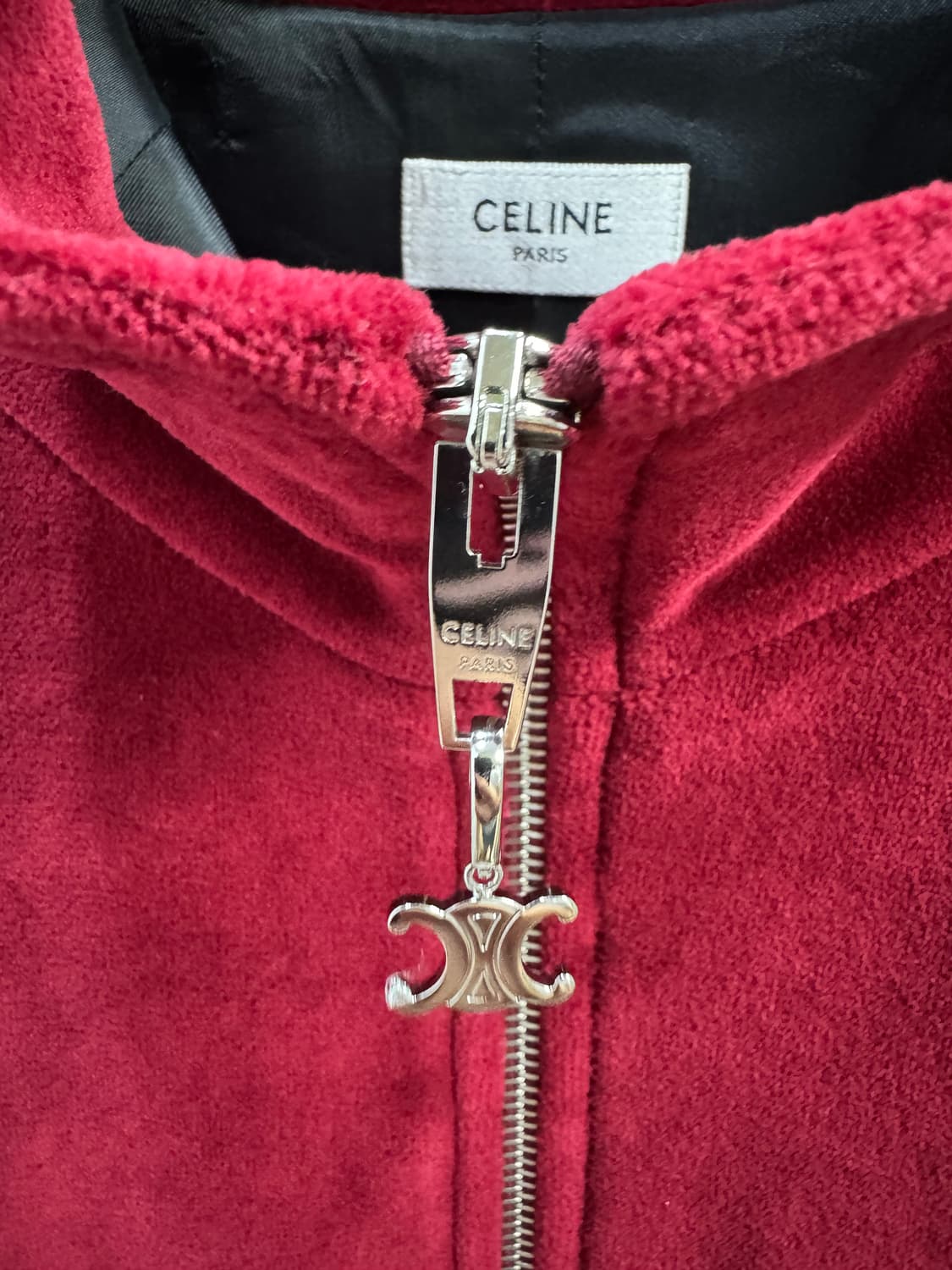 셀린느 25FW 벨벳 자켓 버건디 XL 새상품 상품이미지2