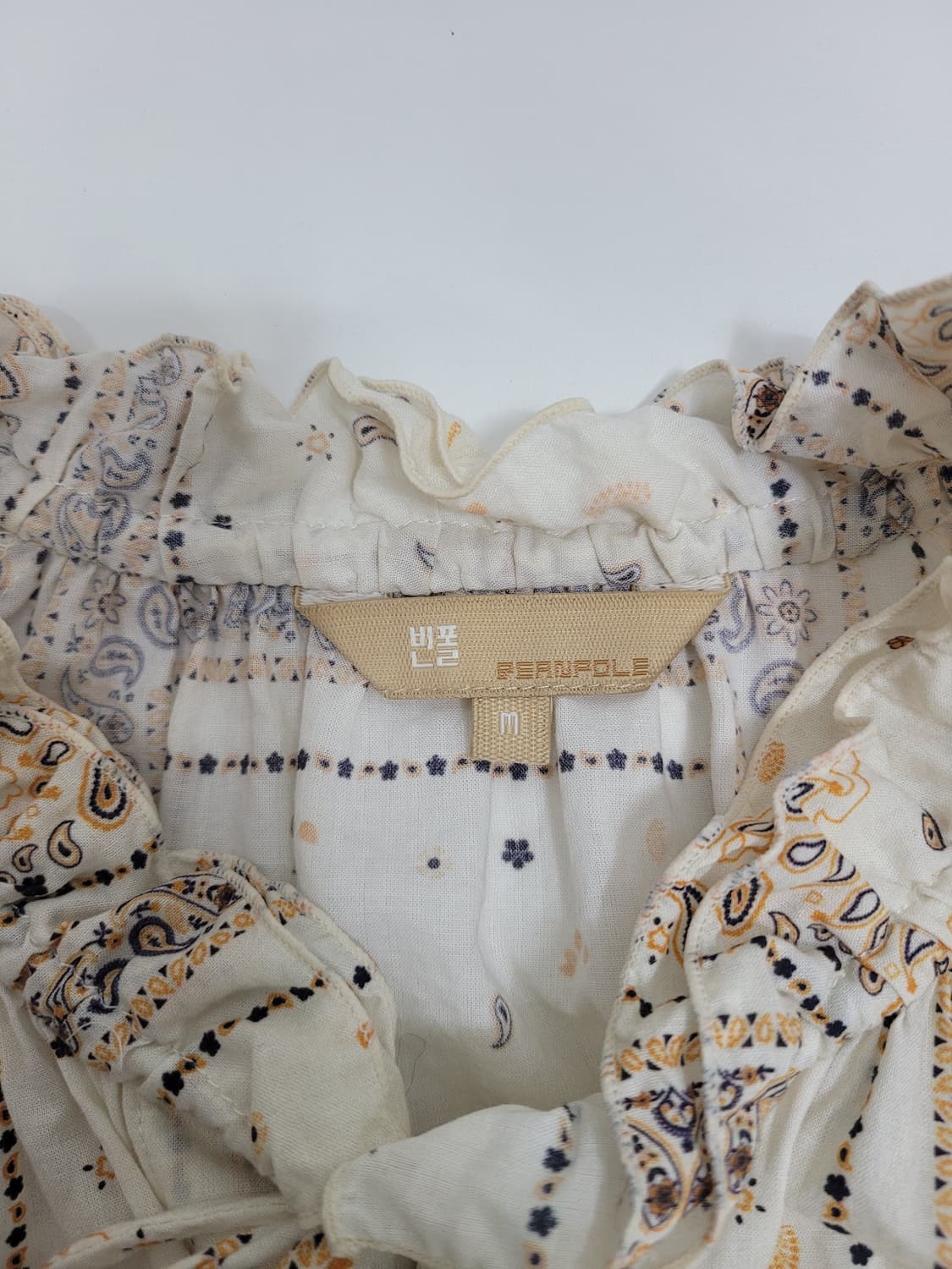 BEANPOLE 21SS 빈폴 페이즐리 볼륨 블라우스 / 여 95 (M) 상품이미지8