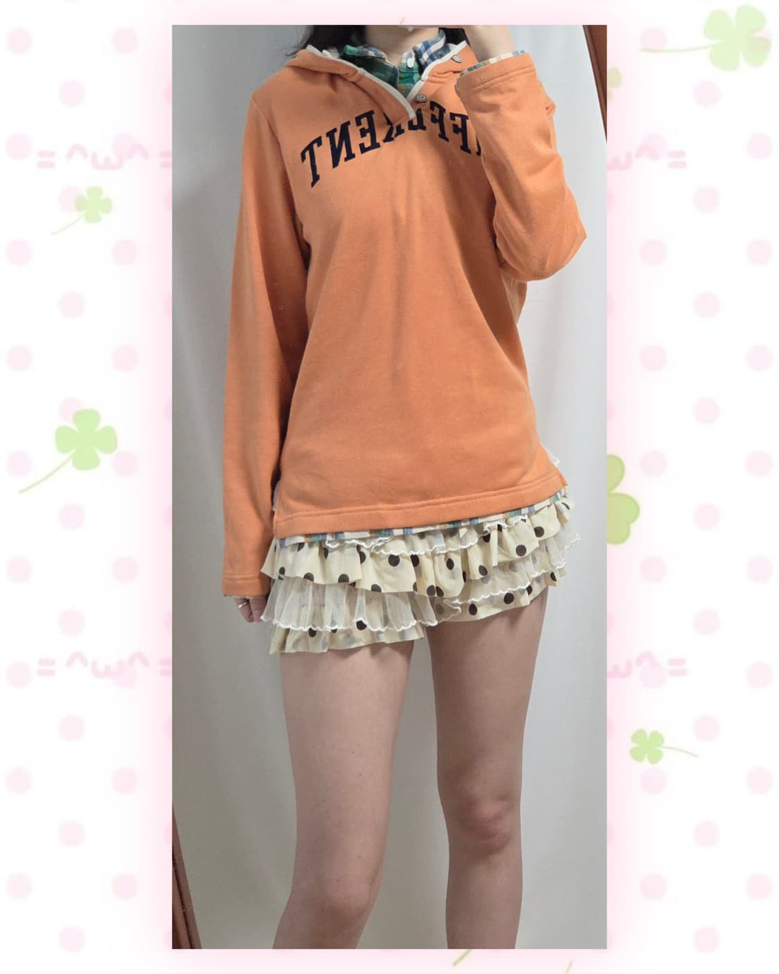 오렌지 너드 롱슬리브 후드티 상품이미지2