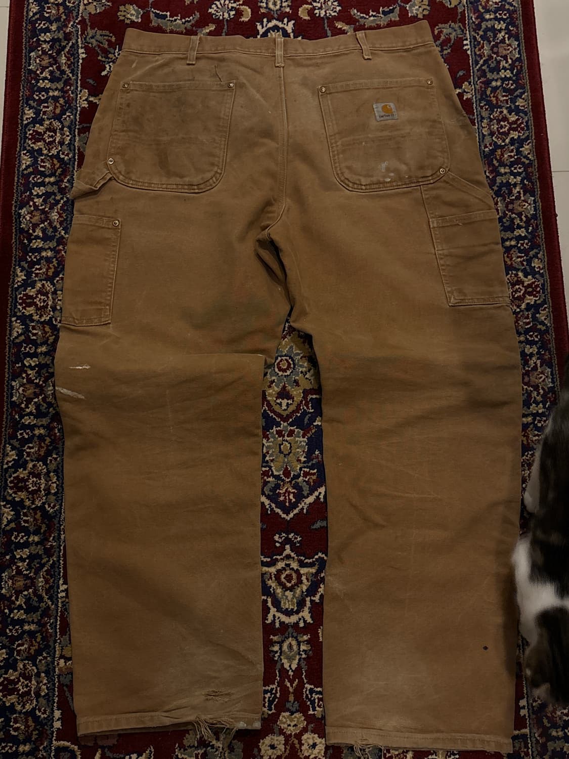 [B136] 빈티지 칼하트 더블니 브라운 썩블니 덩가리핏  상품이미지2