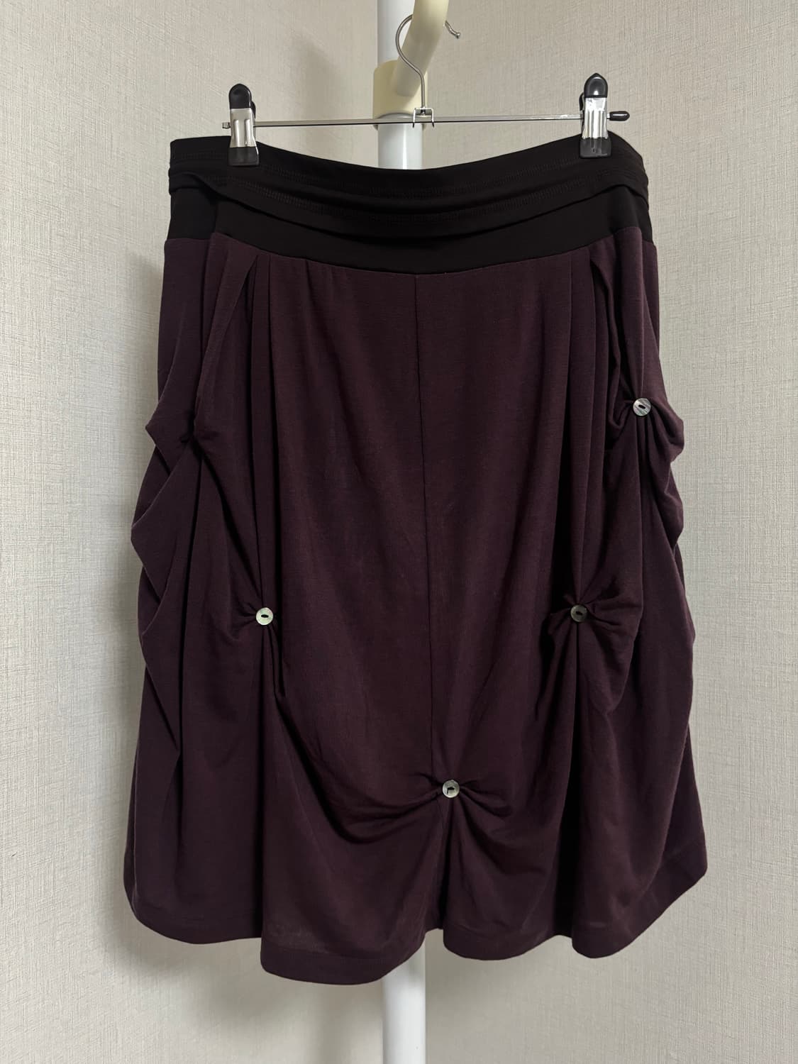 Sankofa Puella Drape wool skirt Purple 상품이미지7