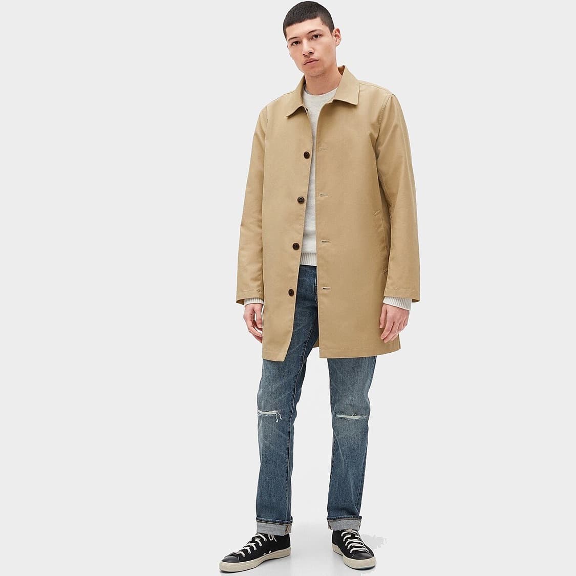 갭 GAP 베이직 롱 자켓/코트(XS, 베이지) 상품이미지2