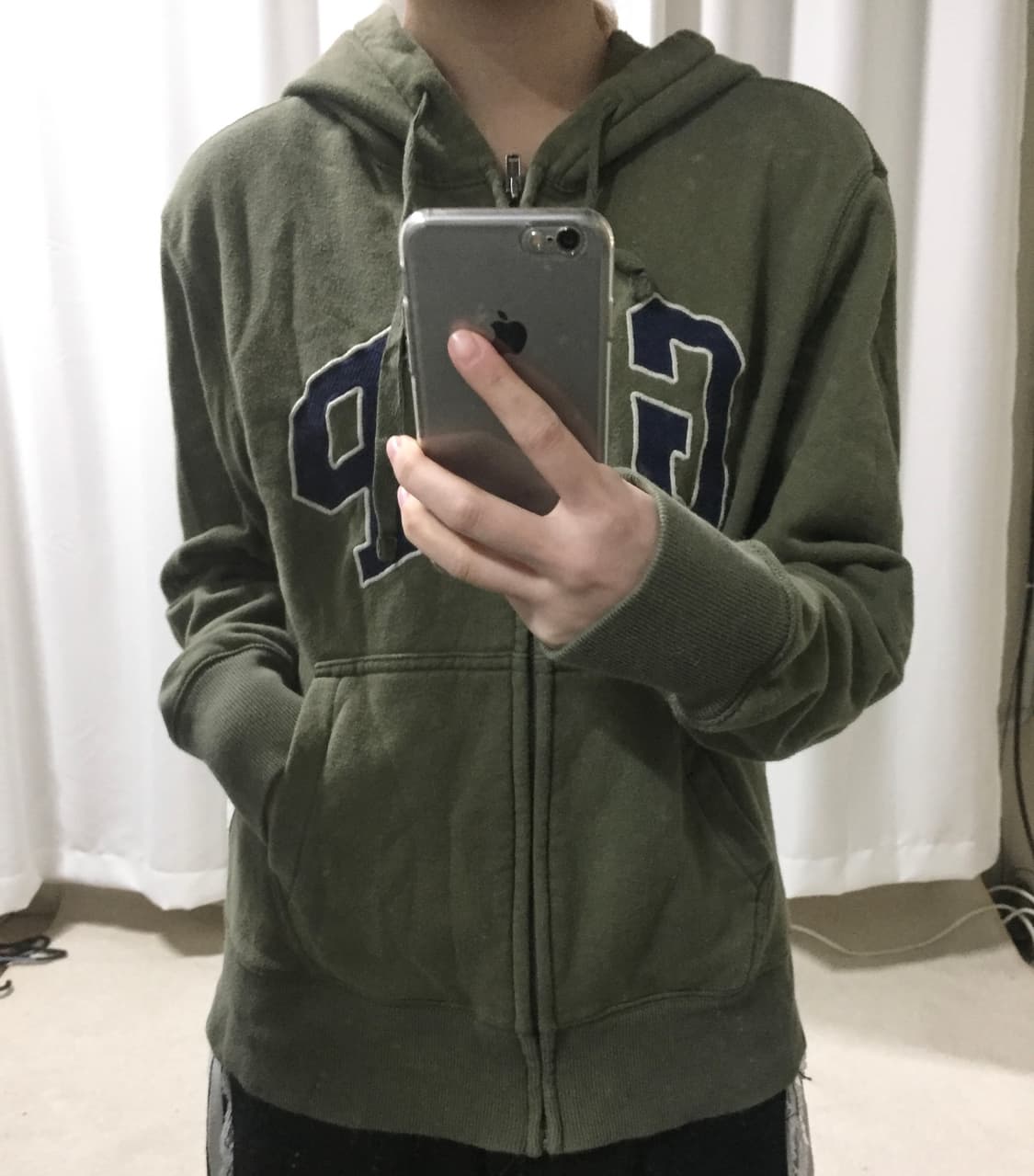 갭 카키 후드집업 상품이미지1
