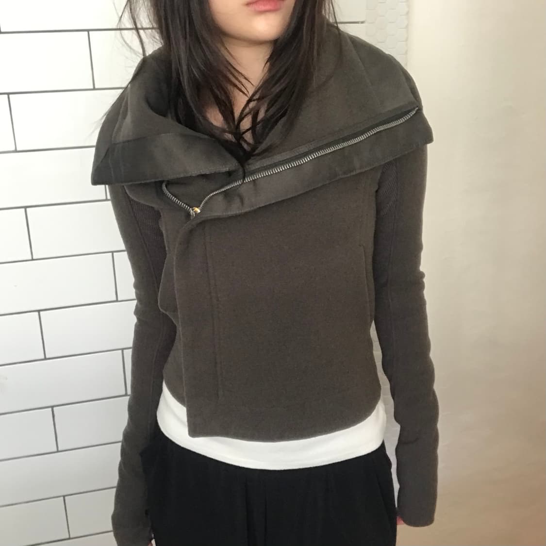 릭오웬스 하이넥 드레이핑 자켓 상품이미지3